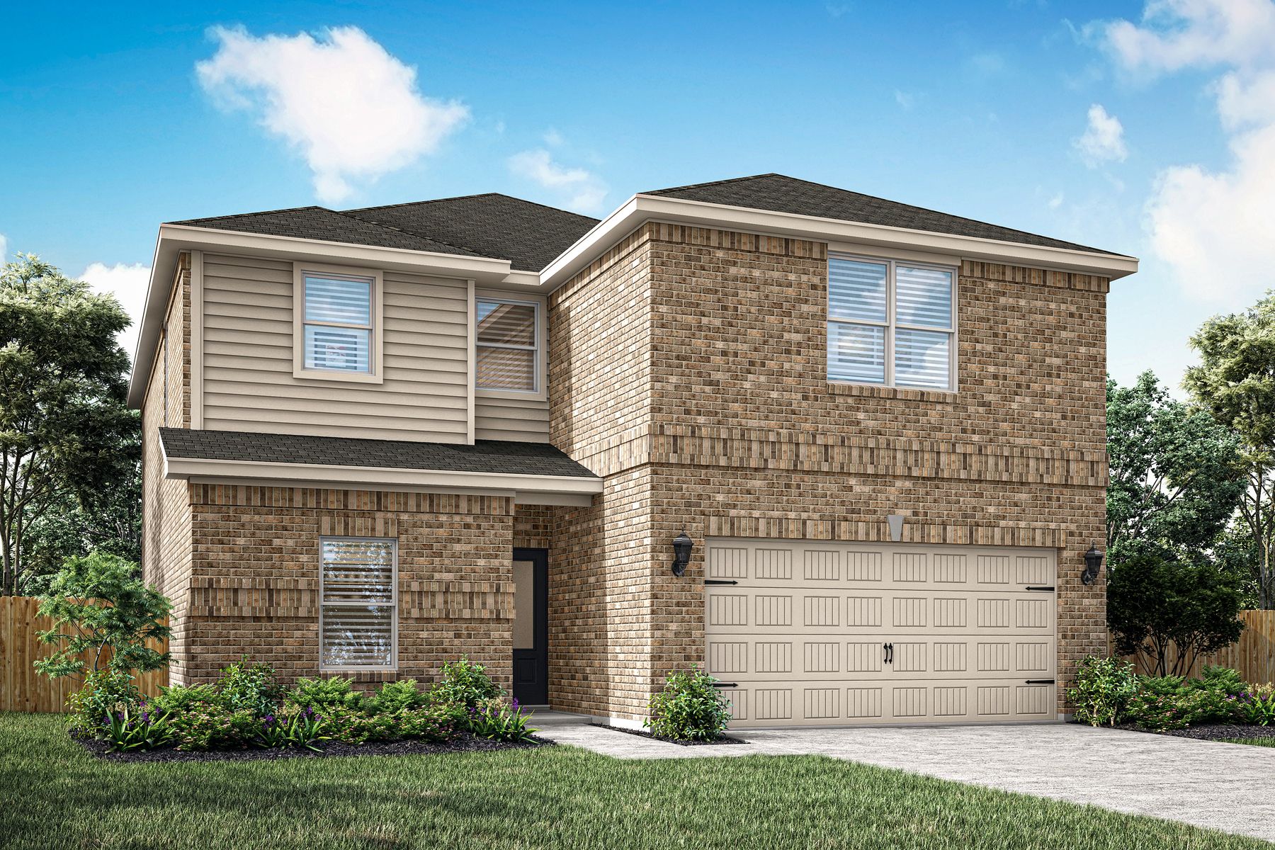 Rendering of the two-story Driftwood floor plan.
