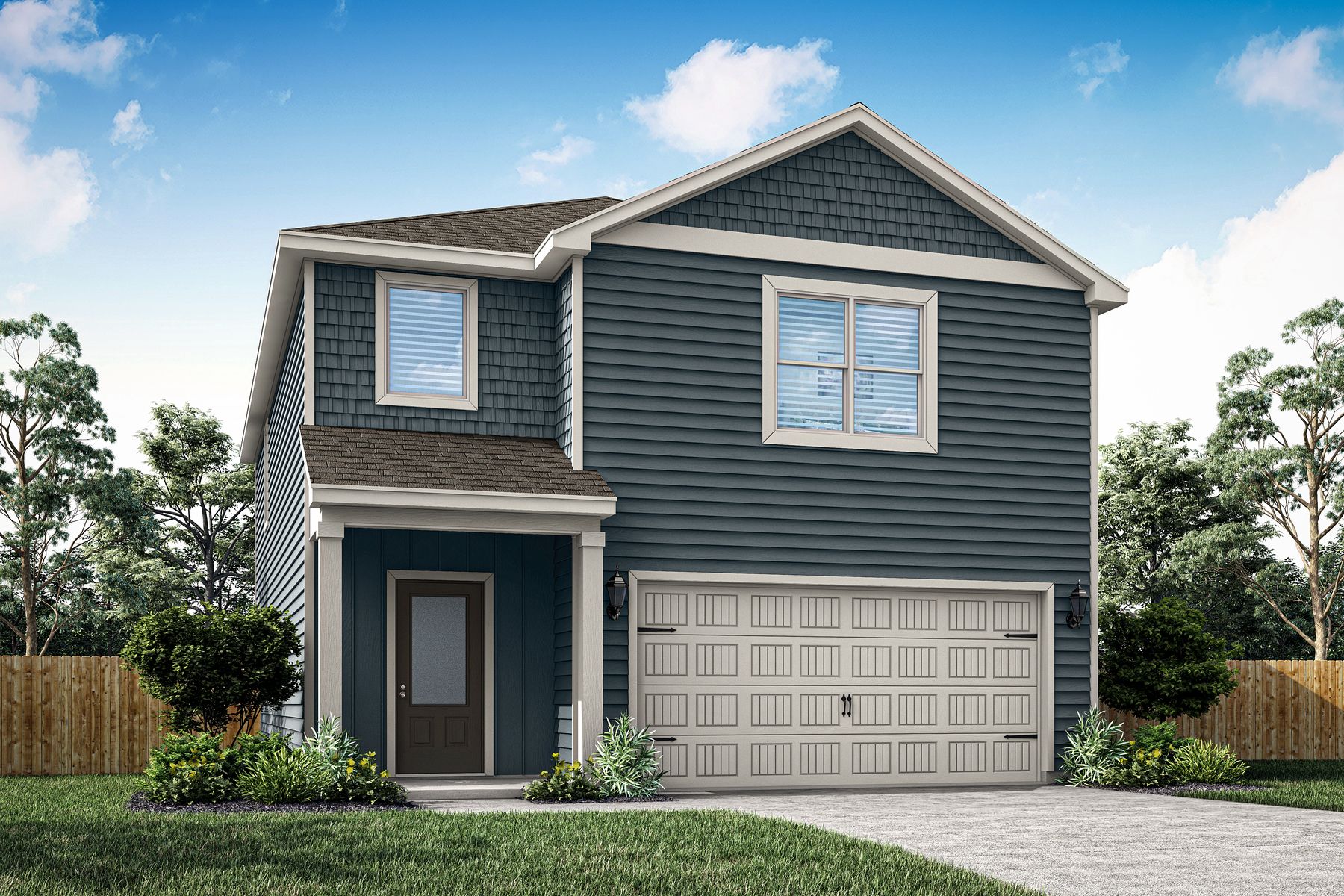 Rendering of the two-story Rayburn plan.