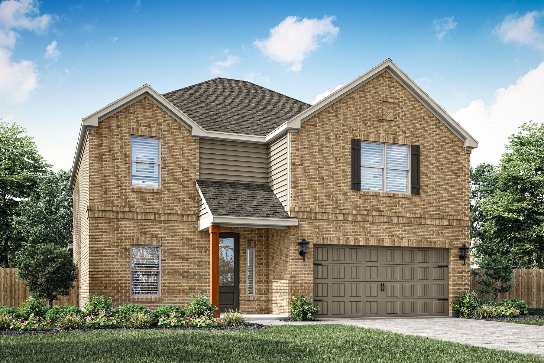 Rendering of the beautiful, two-story Sahoma plan.