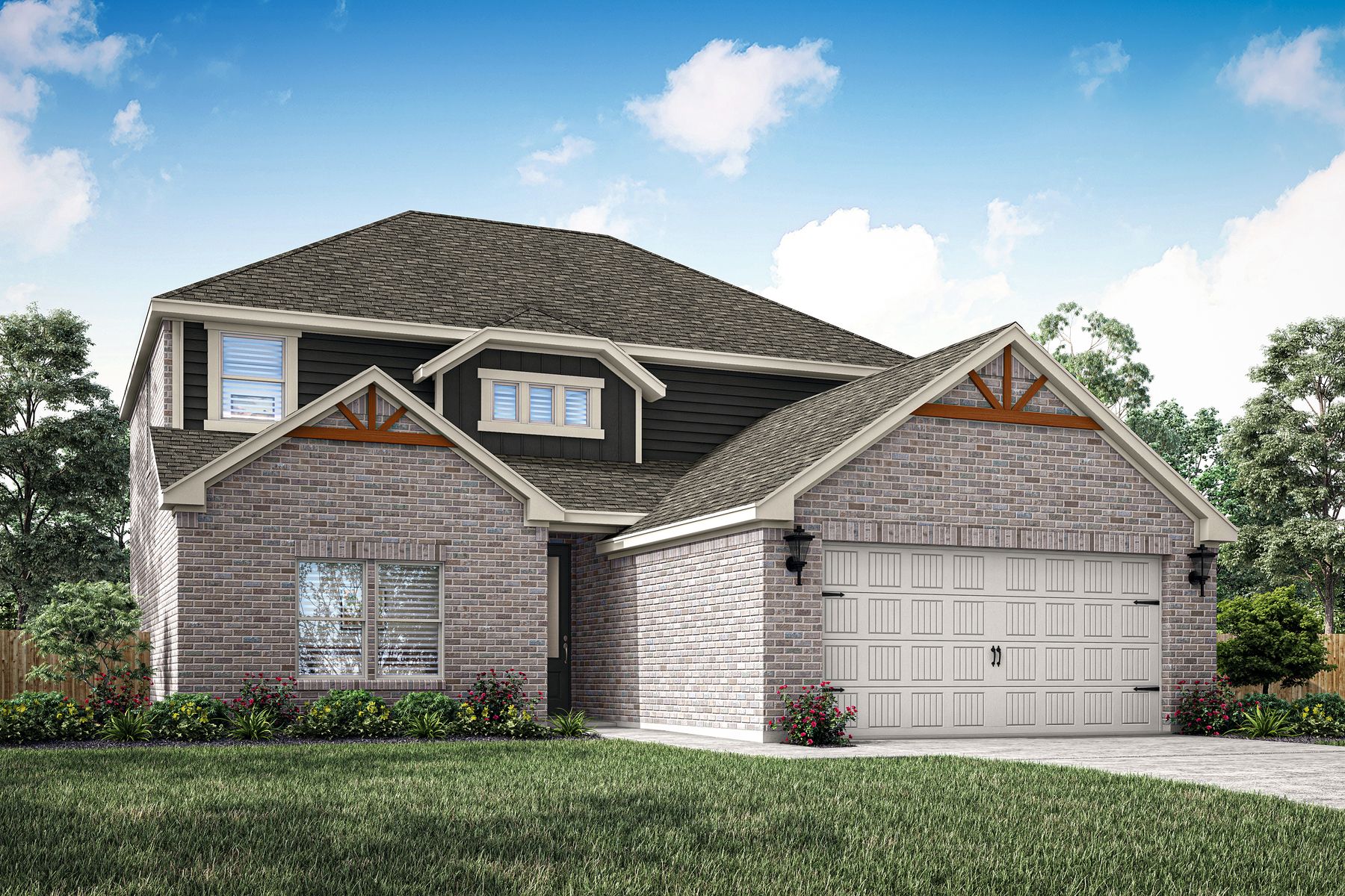 Rendering of the beautiful, two-story Murray plan.