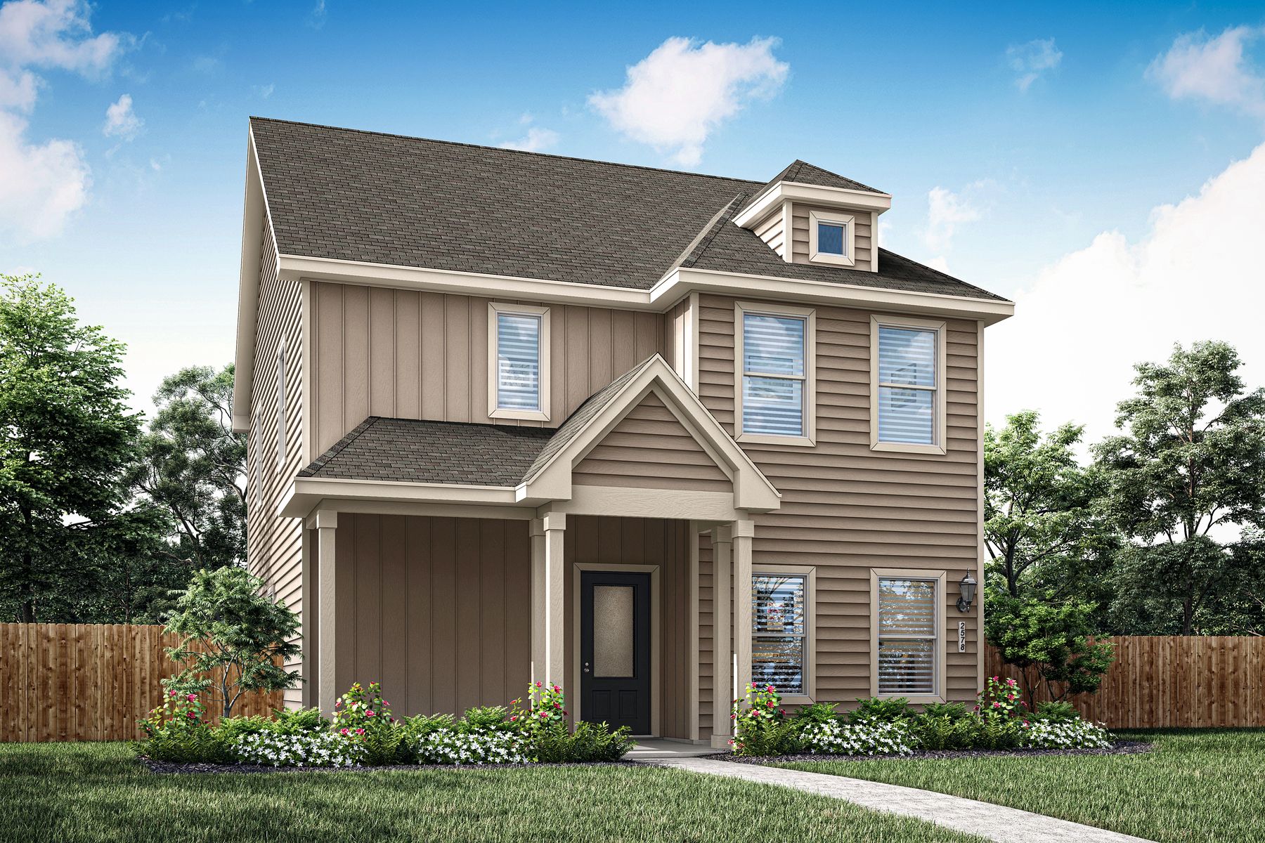 Rendering of the two-story Camellia plan.