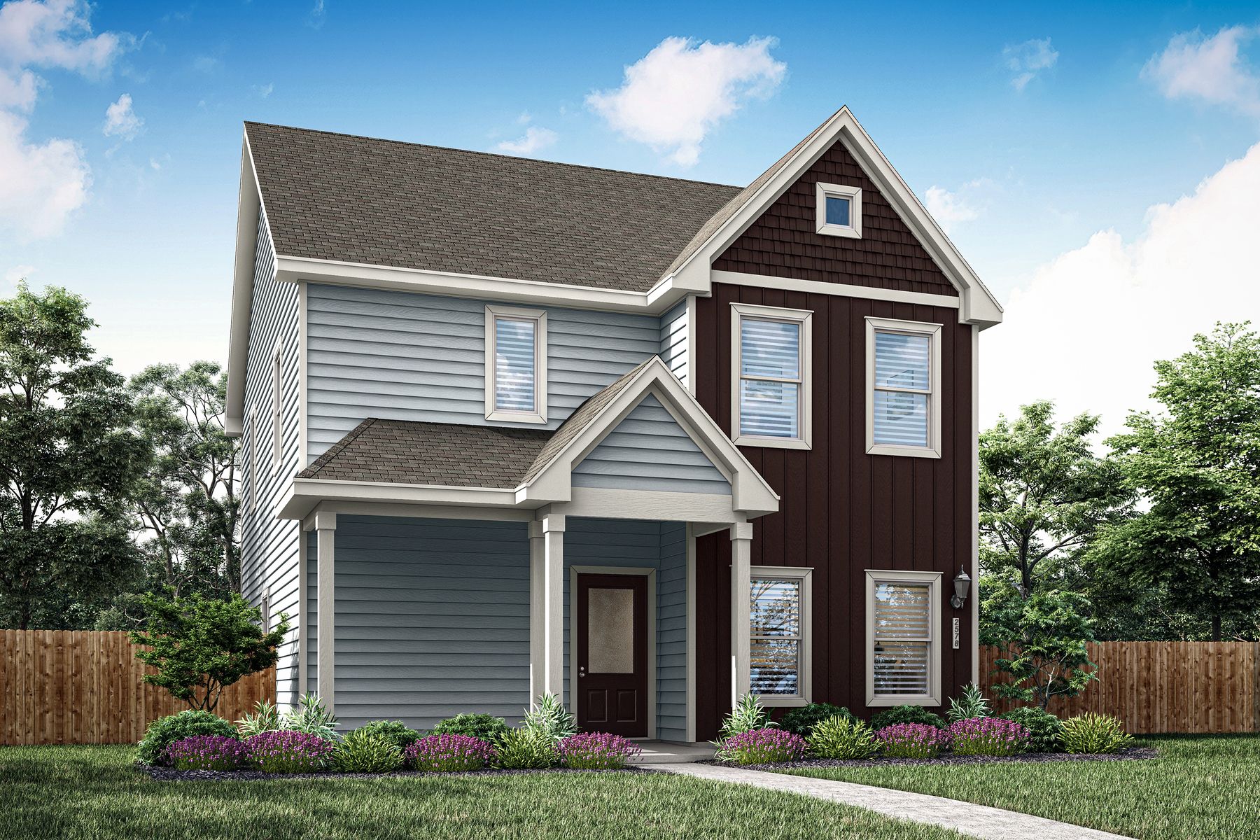 Rendering of the two-story Camellia plan.