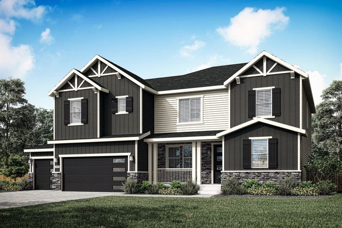 Rendering of the beautiful, two-story Monte Vista floor plan.