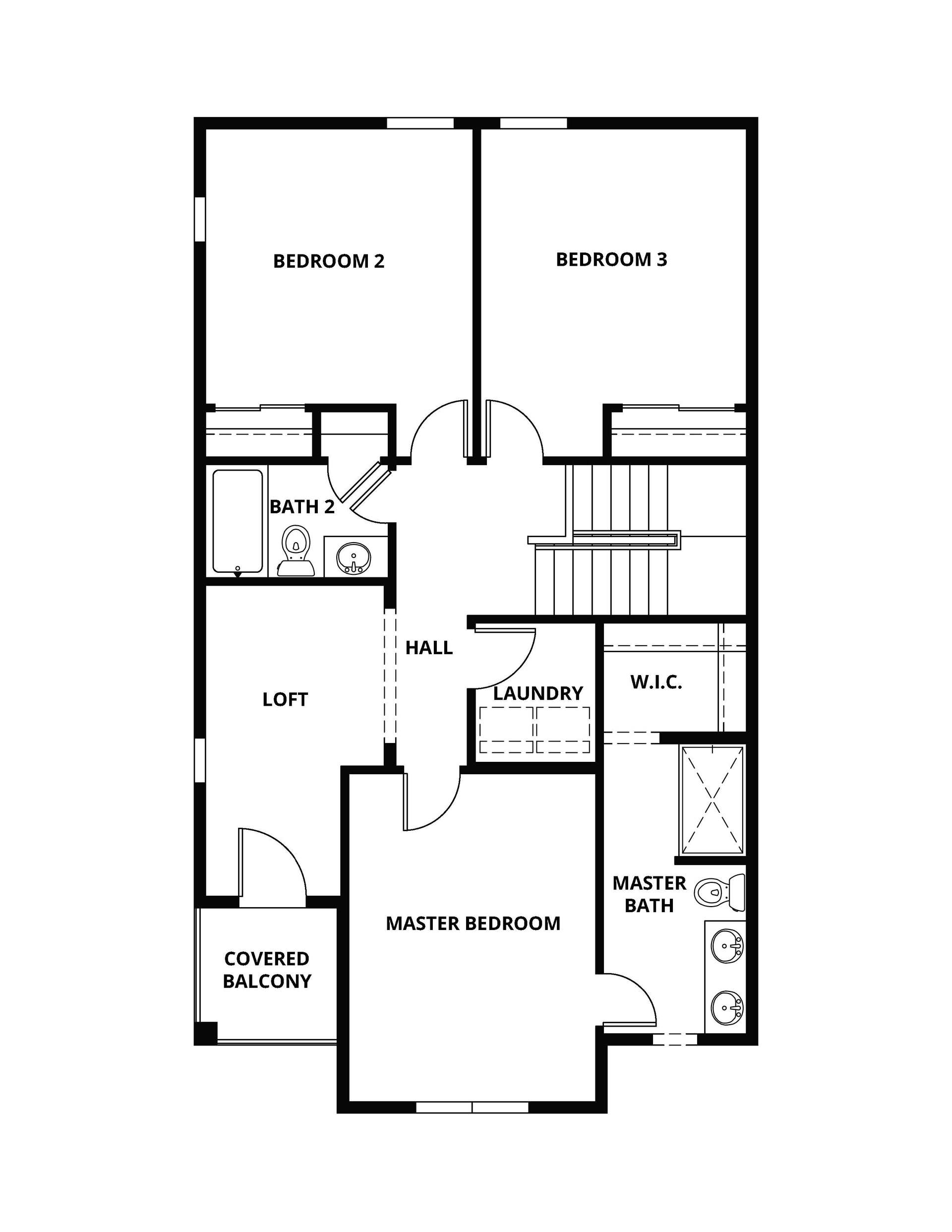 The second floor of the Bachelor has the bedrooms.