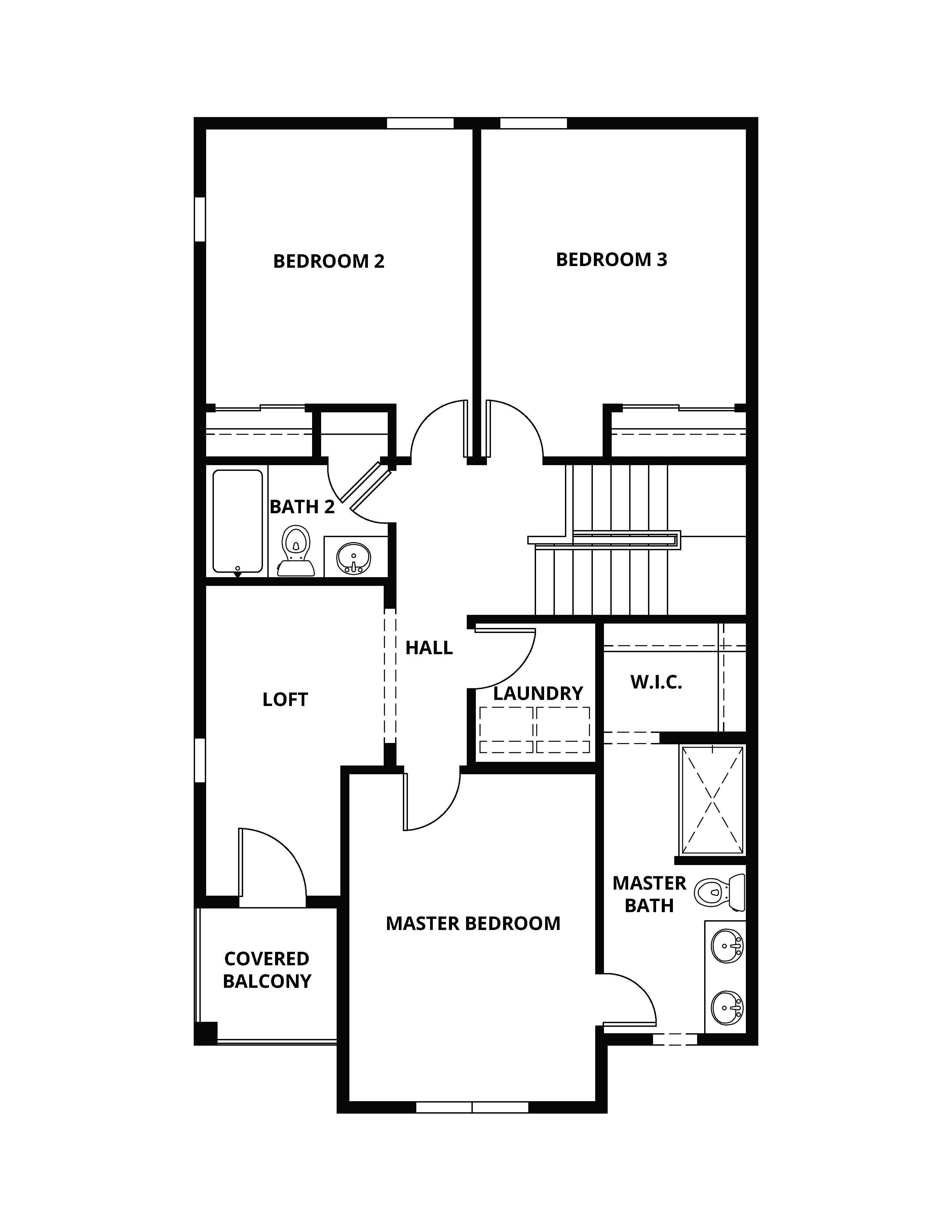 The second floor of the Bachelor has the bedrooms.