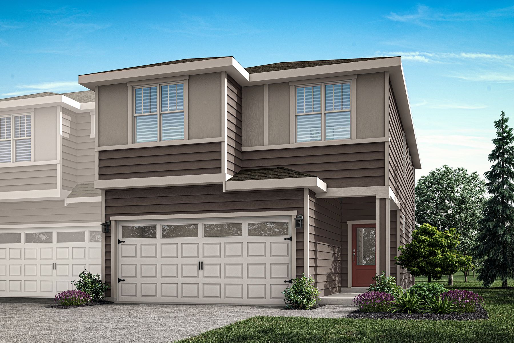 The Jefferson is a beautiful two story home with siding.