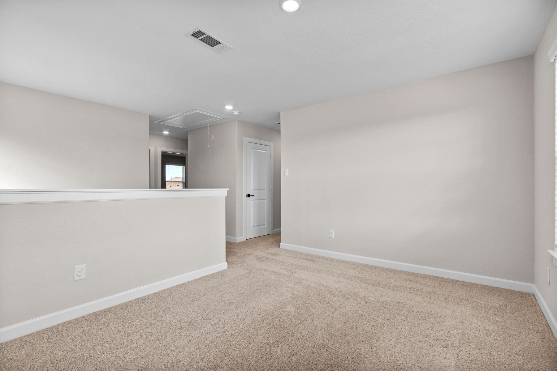 The flex room is a perfect space for an office or game room!