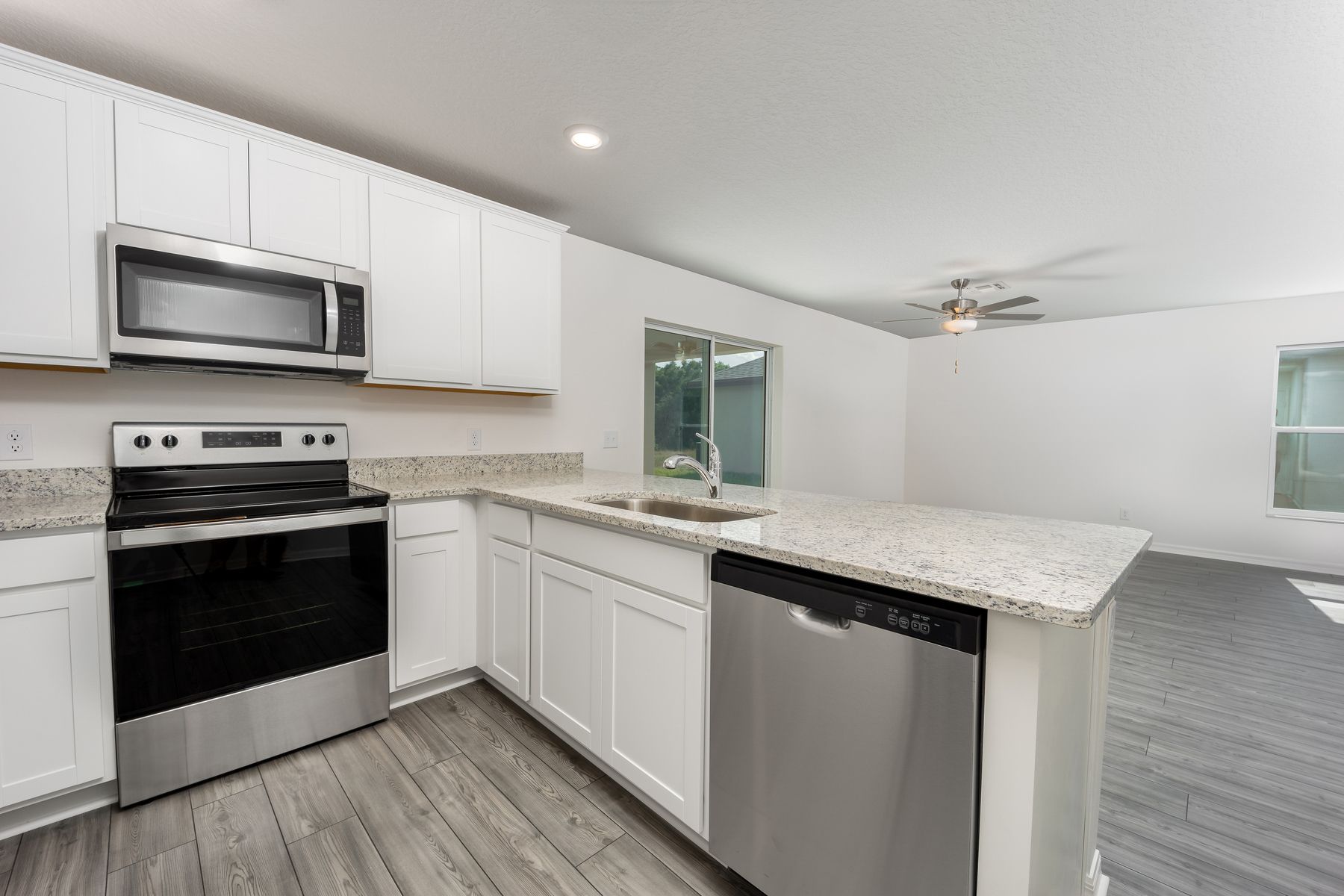 You will love this breakfast bar that overlook the living area.