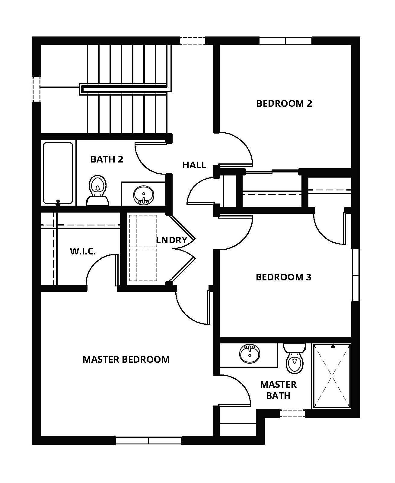 The second floor of the McKenzie has the bedrooms.