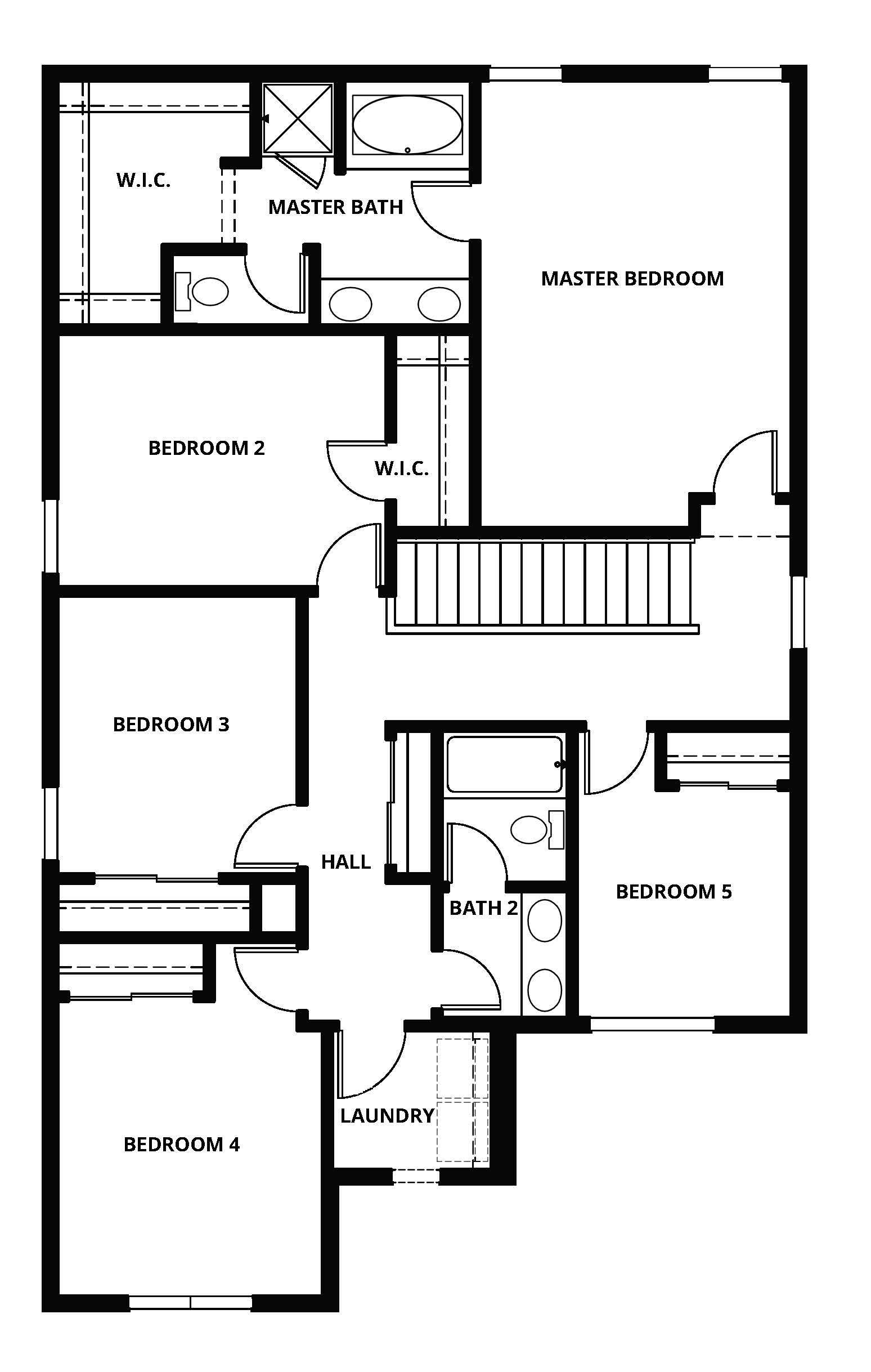 The second floor of the Larch has the bedrooms.