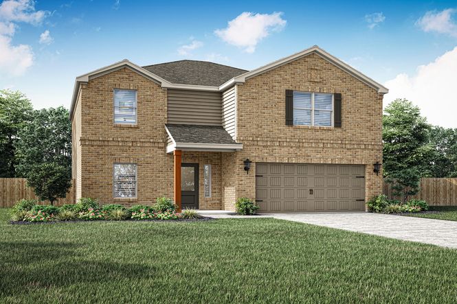 The Perry is a beautiful, two-story home.