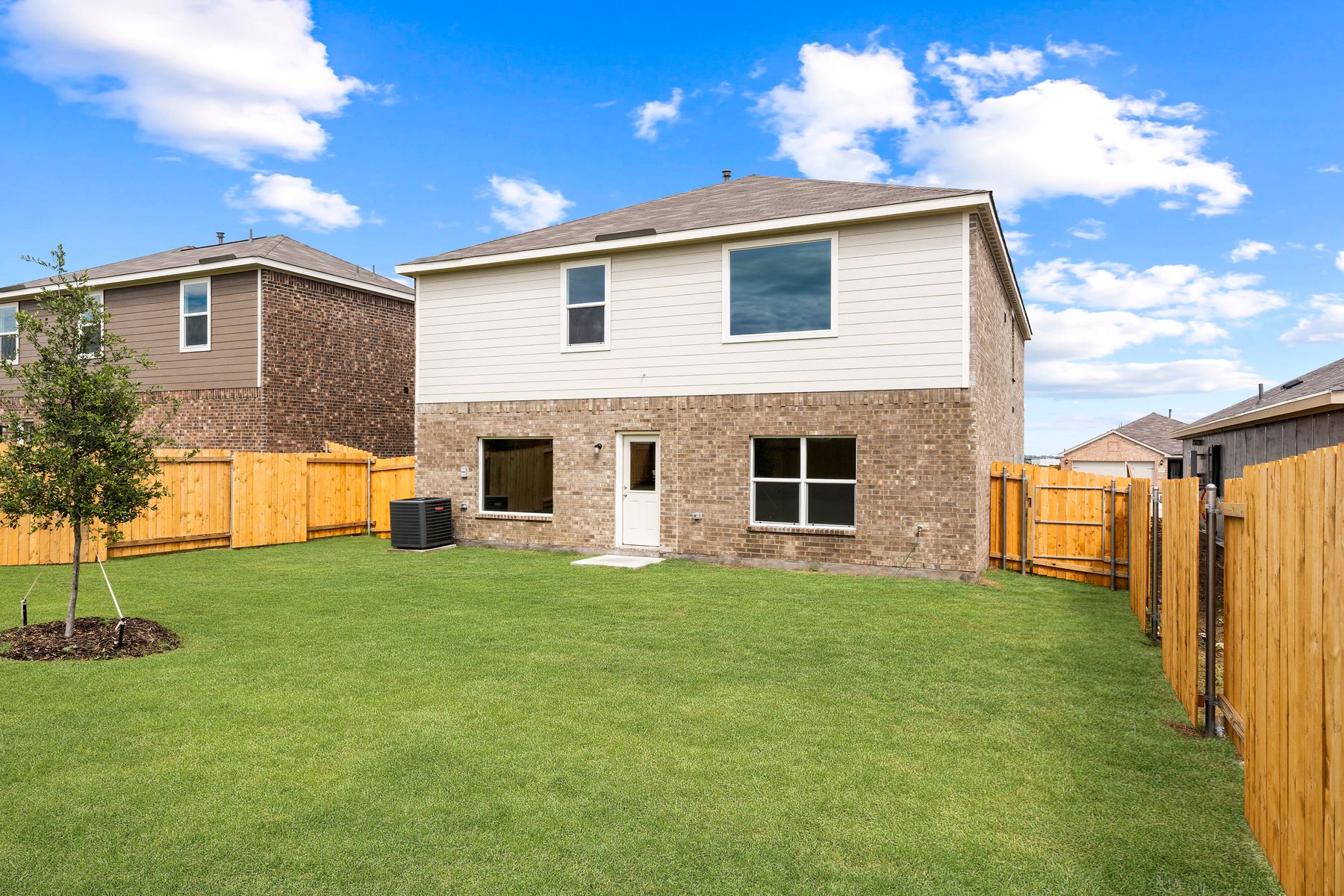 The back yard of the Driftwood is large and fully fenced-in.