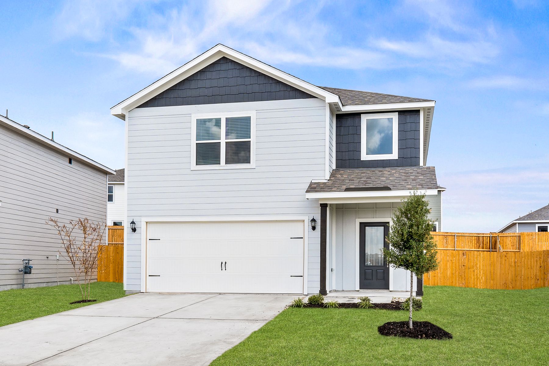 The Rayburn is a beautiful two-story siding home.