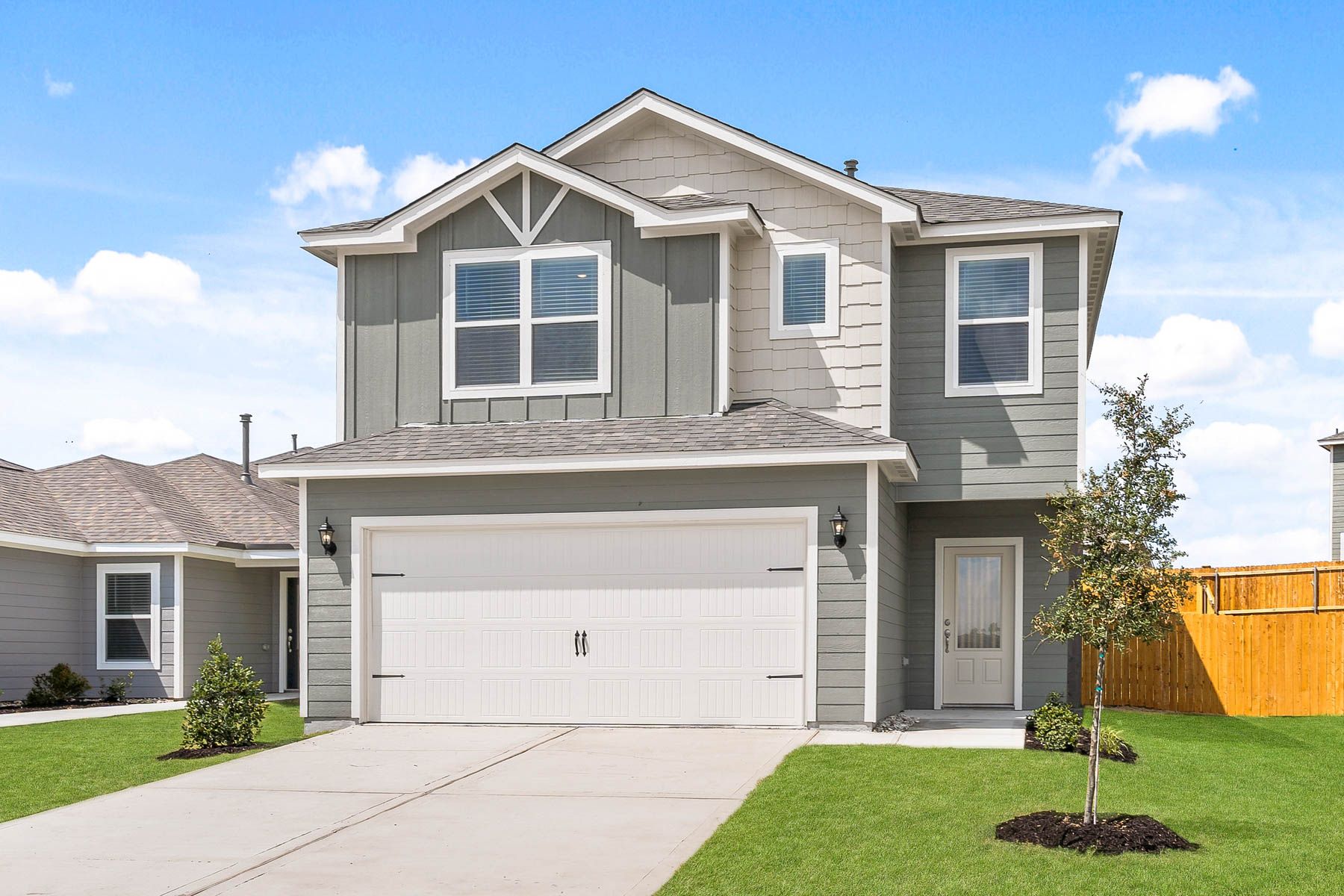 The Juniper is a beautiful two-story siding home.