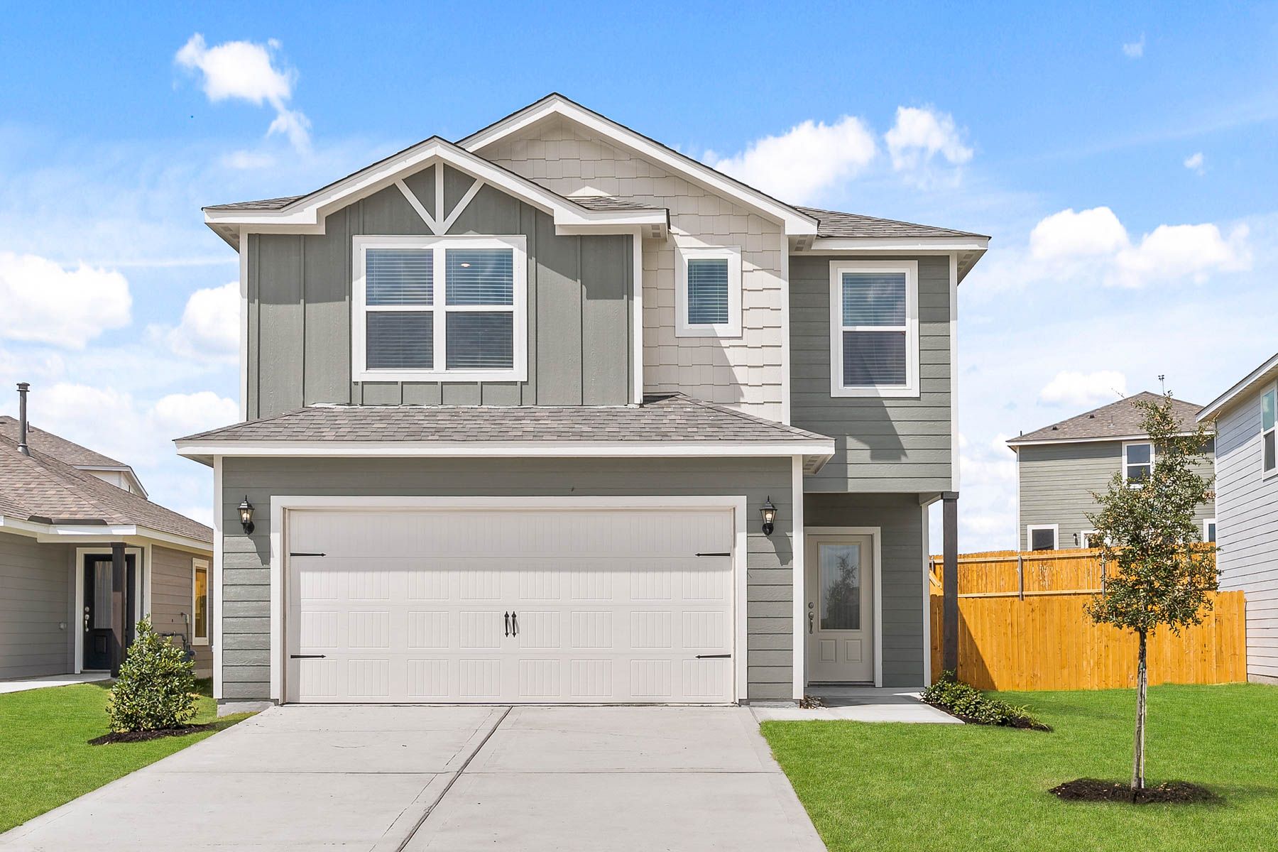 The Juniper is a beautiful two-story siding home.