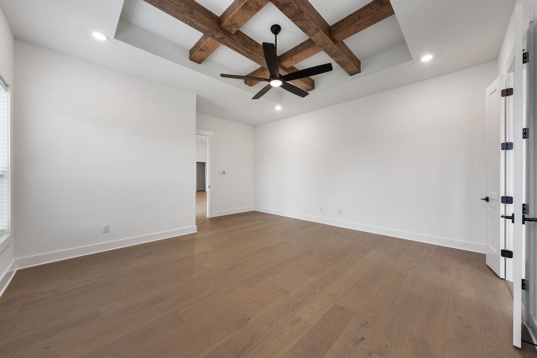 The peaceful master suite has a large bedroom, spa-like bathroom and giant walk-in closet.