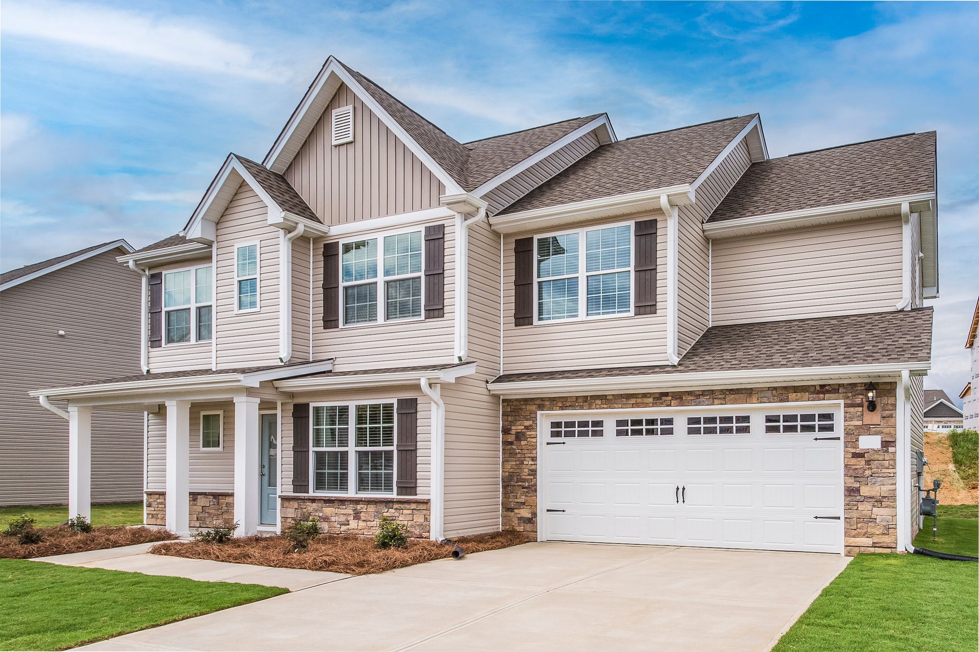 The Lee by LGI Homes has two stories and 4 bedrooms