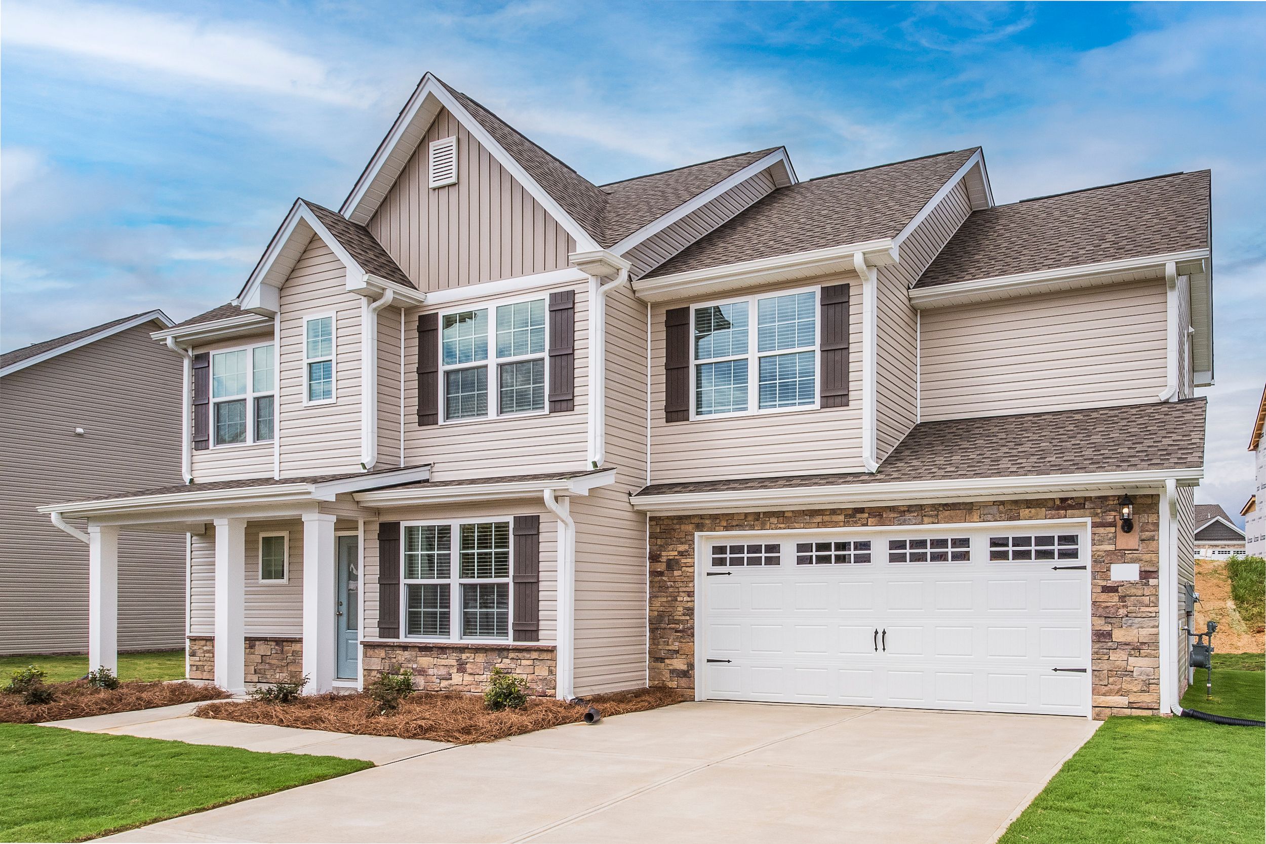 The Lee by LGI Homes has two stories and 4 bedrooms