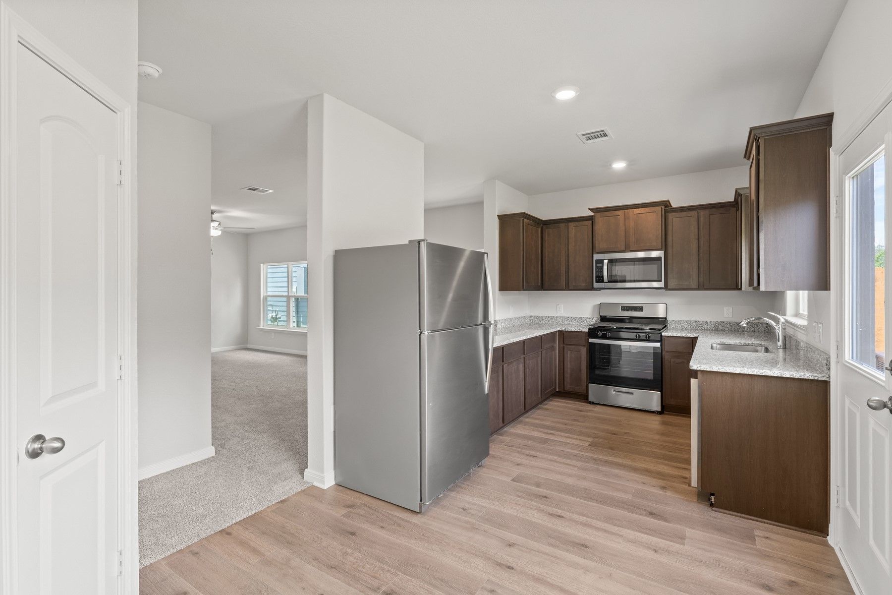 The kitchen of the Piper has energy-efficient appliances.