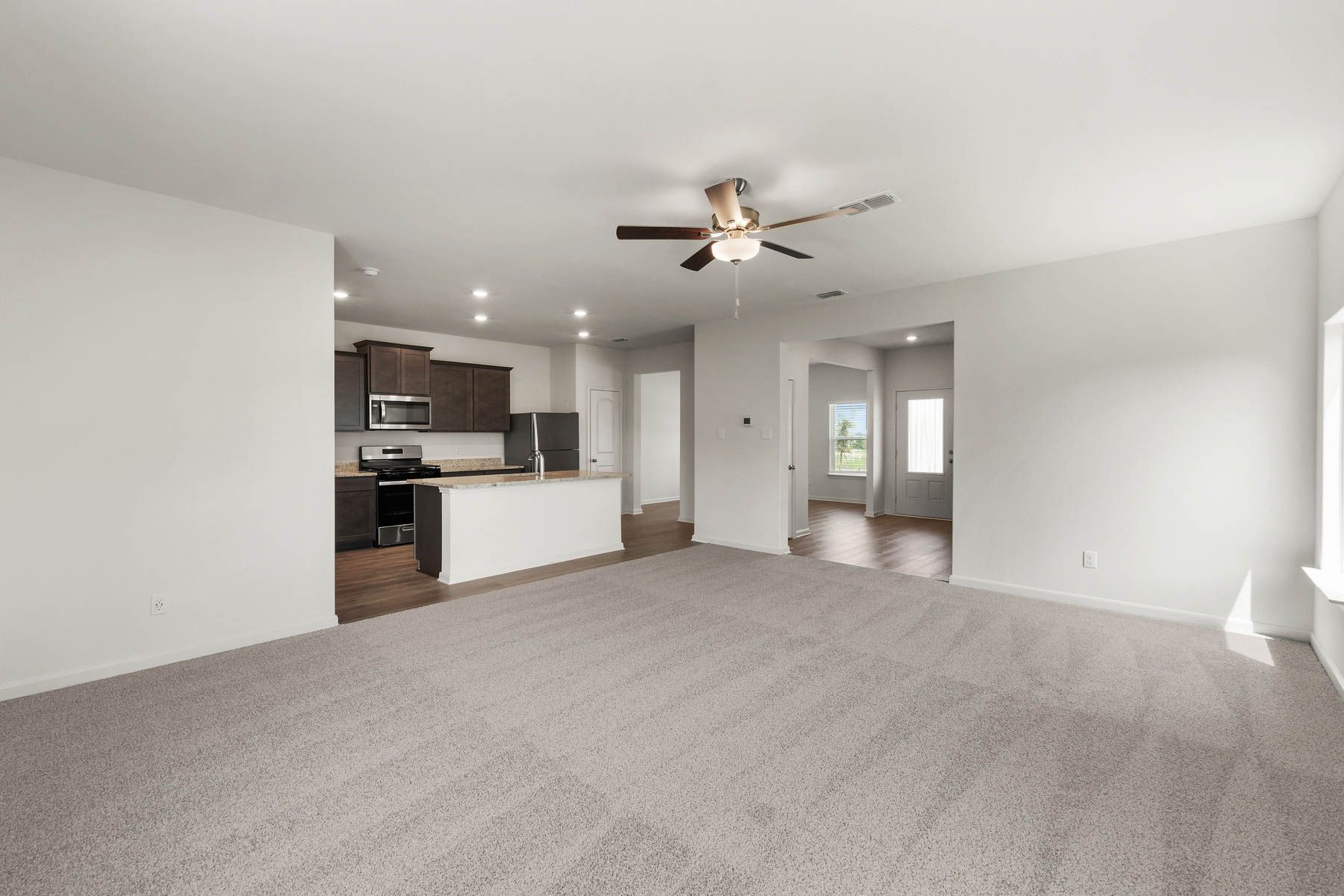 The first floor of the Camelia has a wonderful open-concept layout.