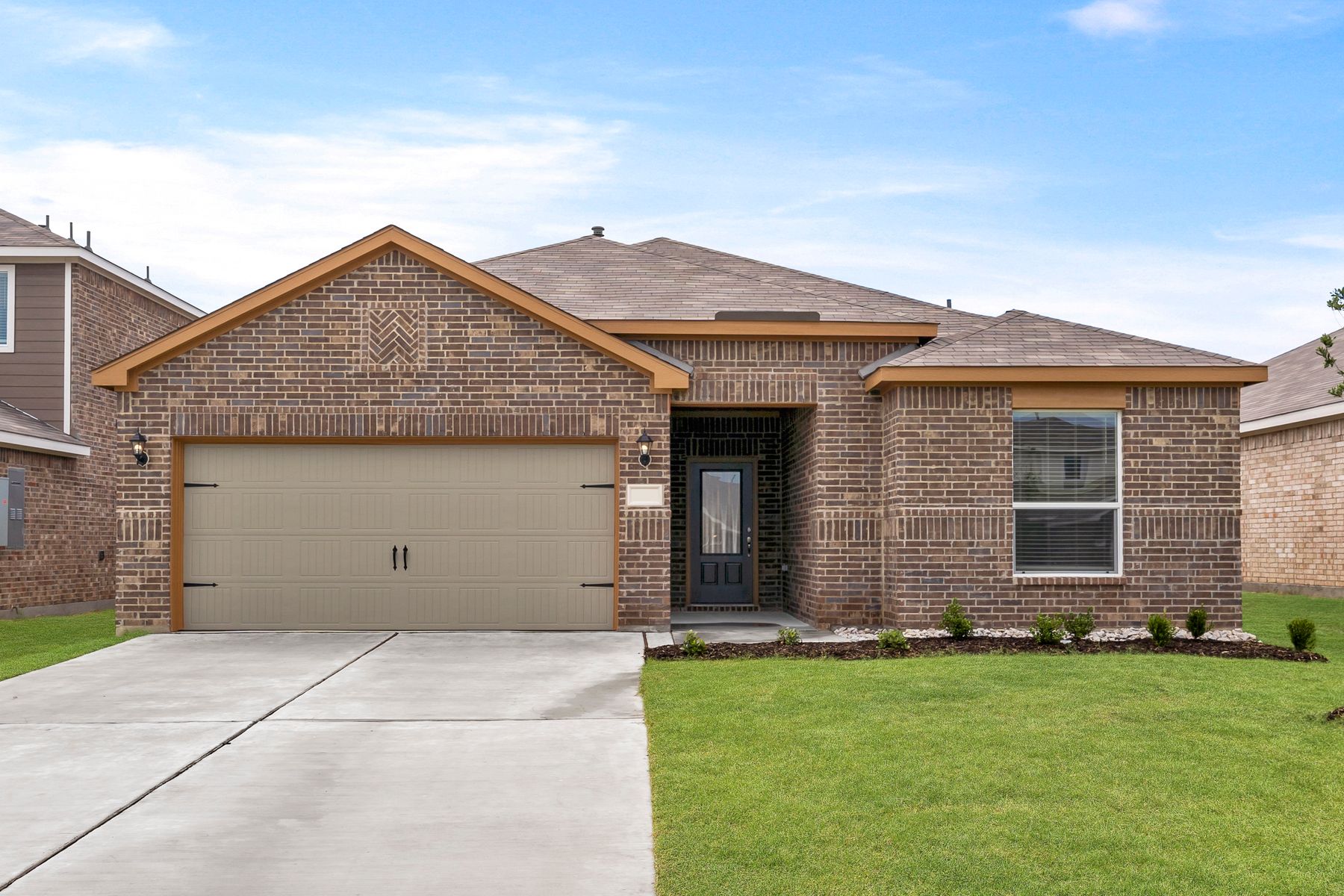 Beautiful one-story, brick home.