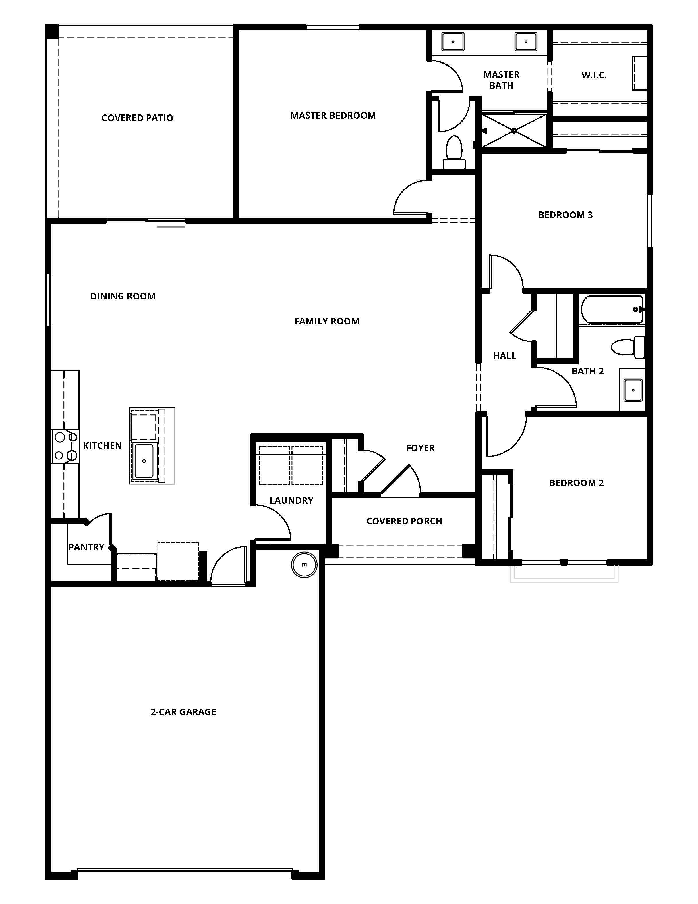 The Guadalupe has a chef ready kitchen and spacious family room.