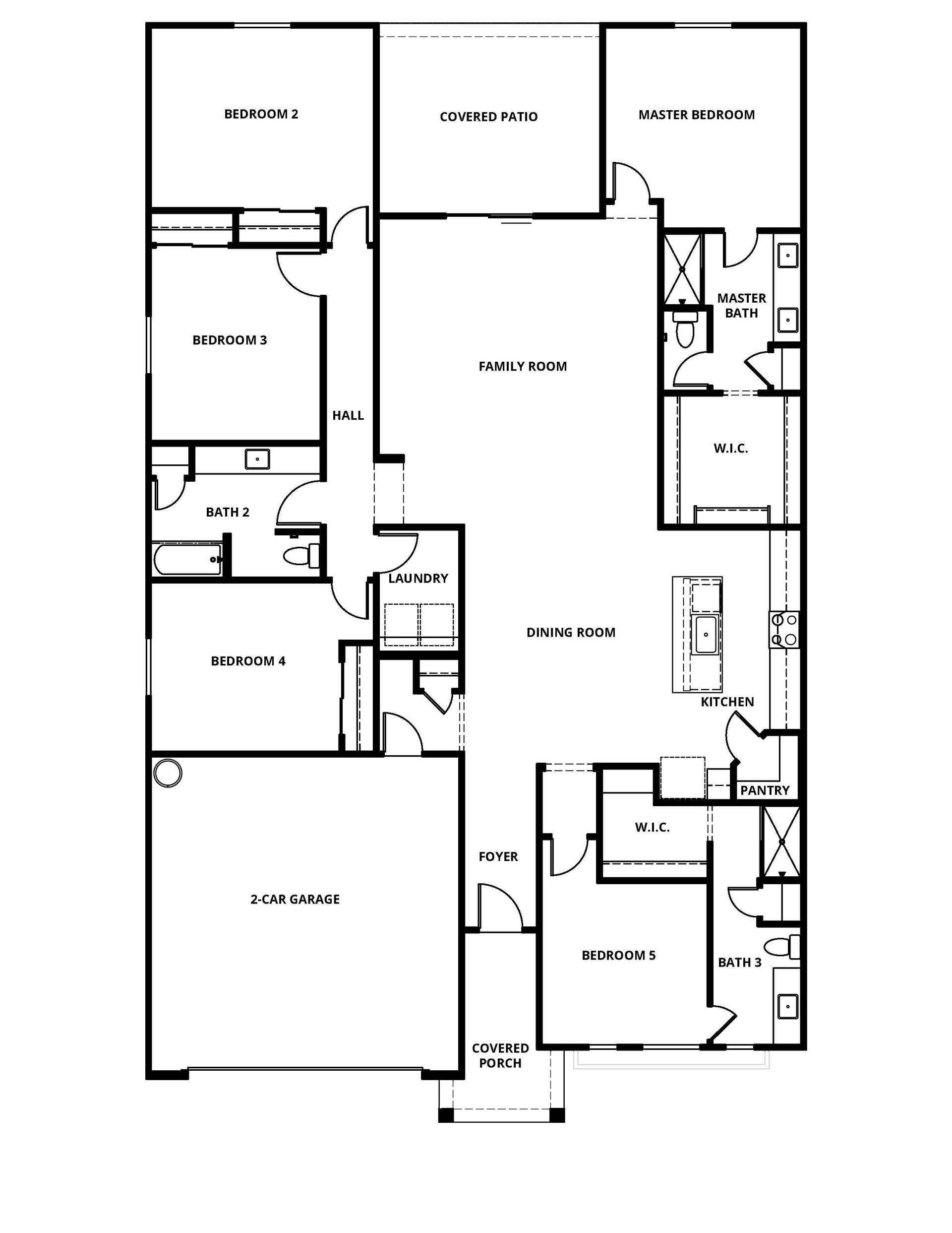 The Tortolita has a chef ready kitchen and spacious family room.