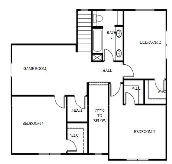 The second floor of the Graham