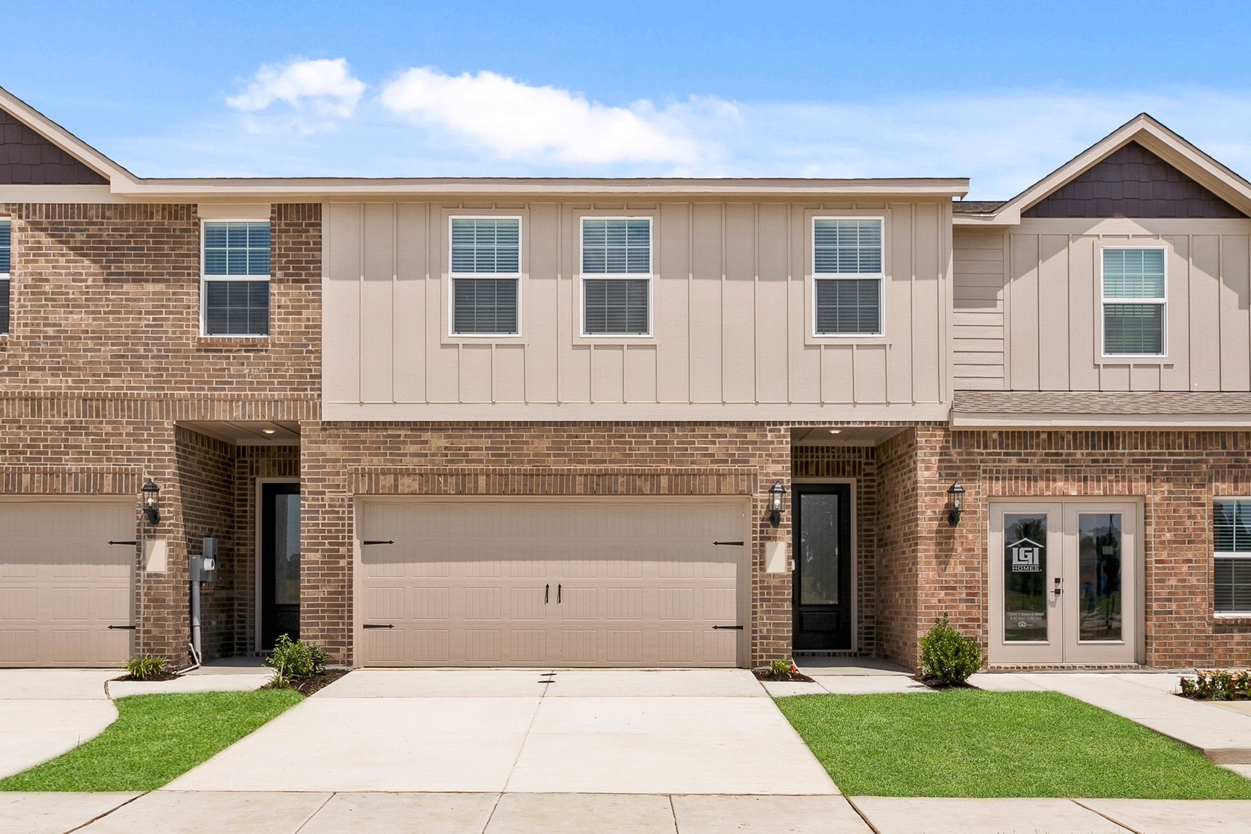 The Blazer is a beautiful floor plan with a brick exterior.