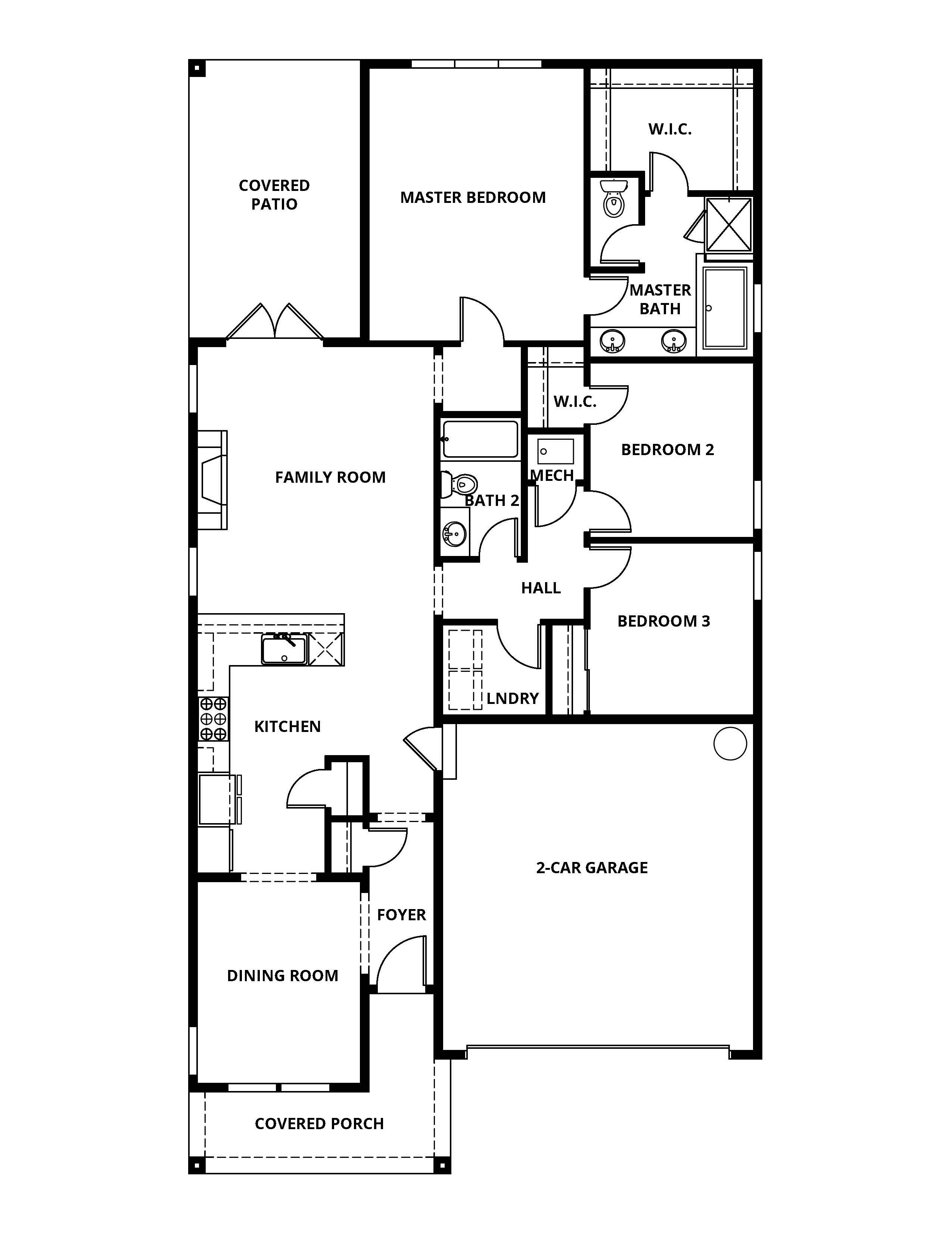 The Columbia has a wonderful open-concept floor plan.