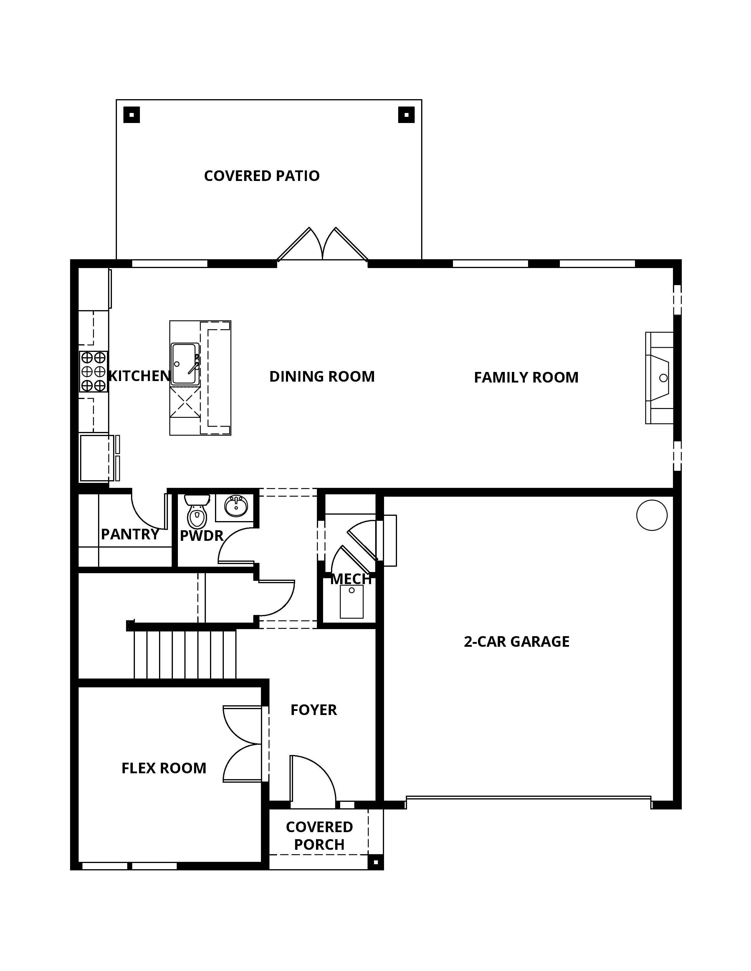 The first floor of the Mercer by Terrata Homes.
