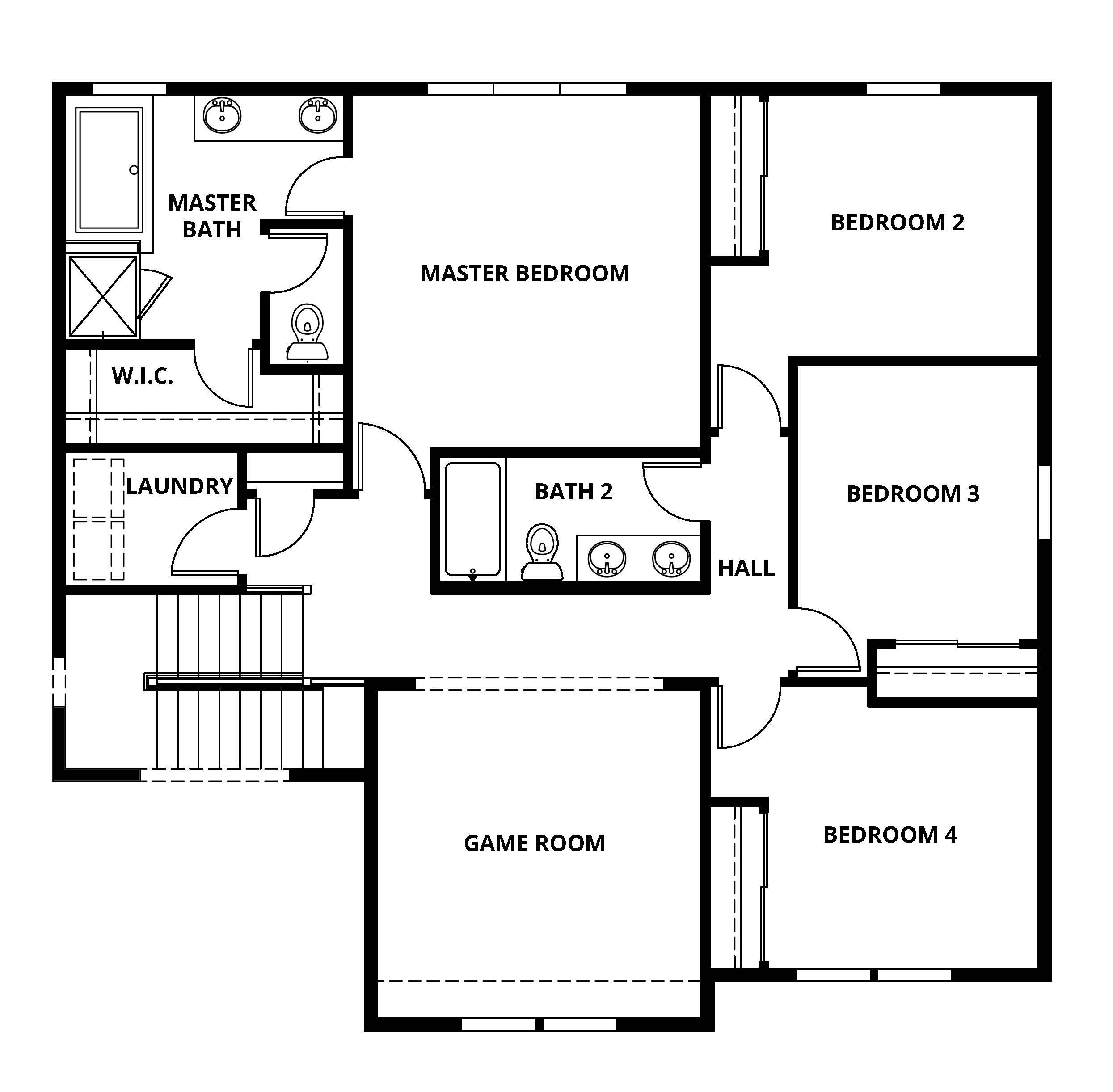 The second floor of the Mercer by Terrata Homes.