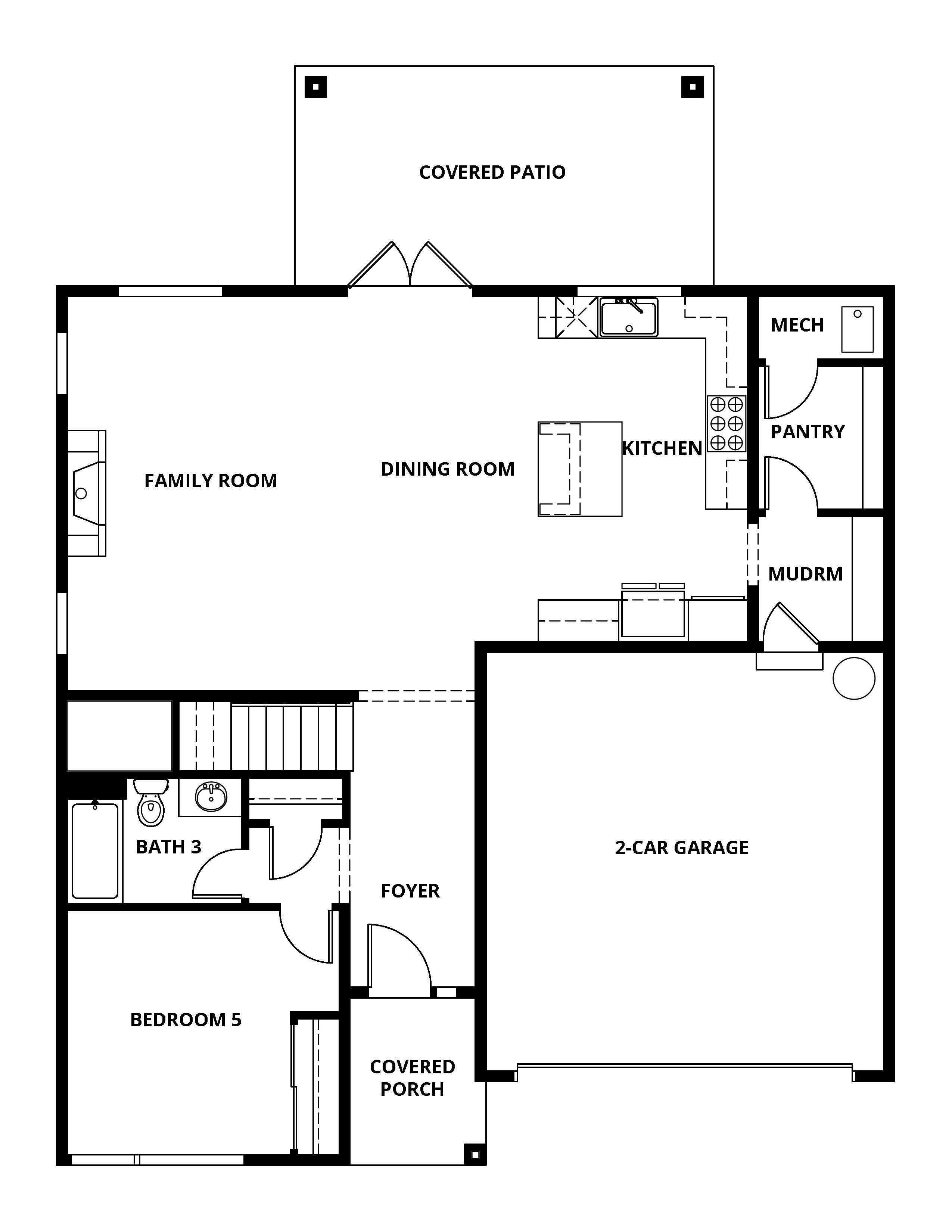 The first floor of the Pearl by Terrata Homes.