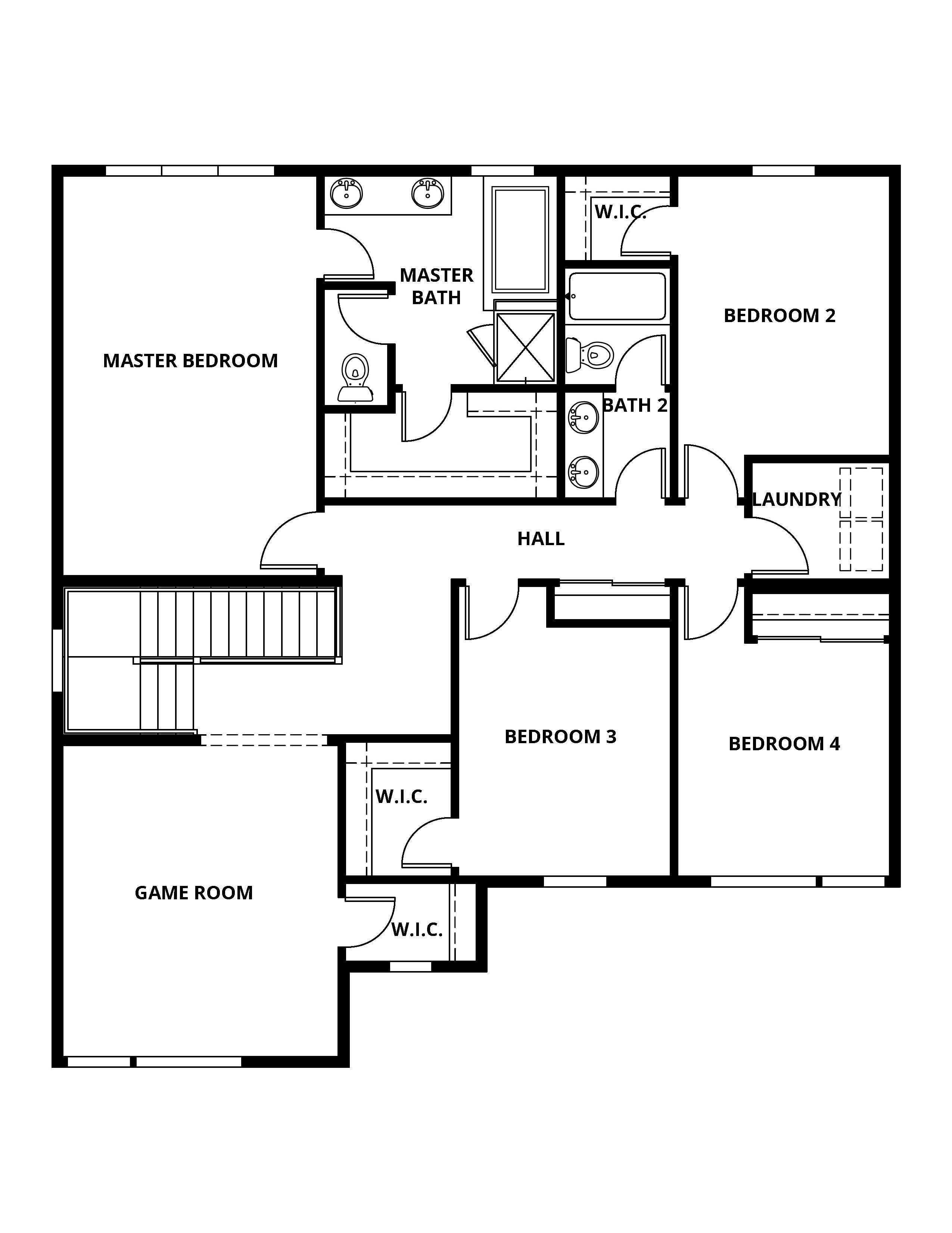 The second floor of the Pearl by Terrata Homes.