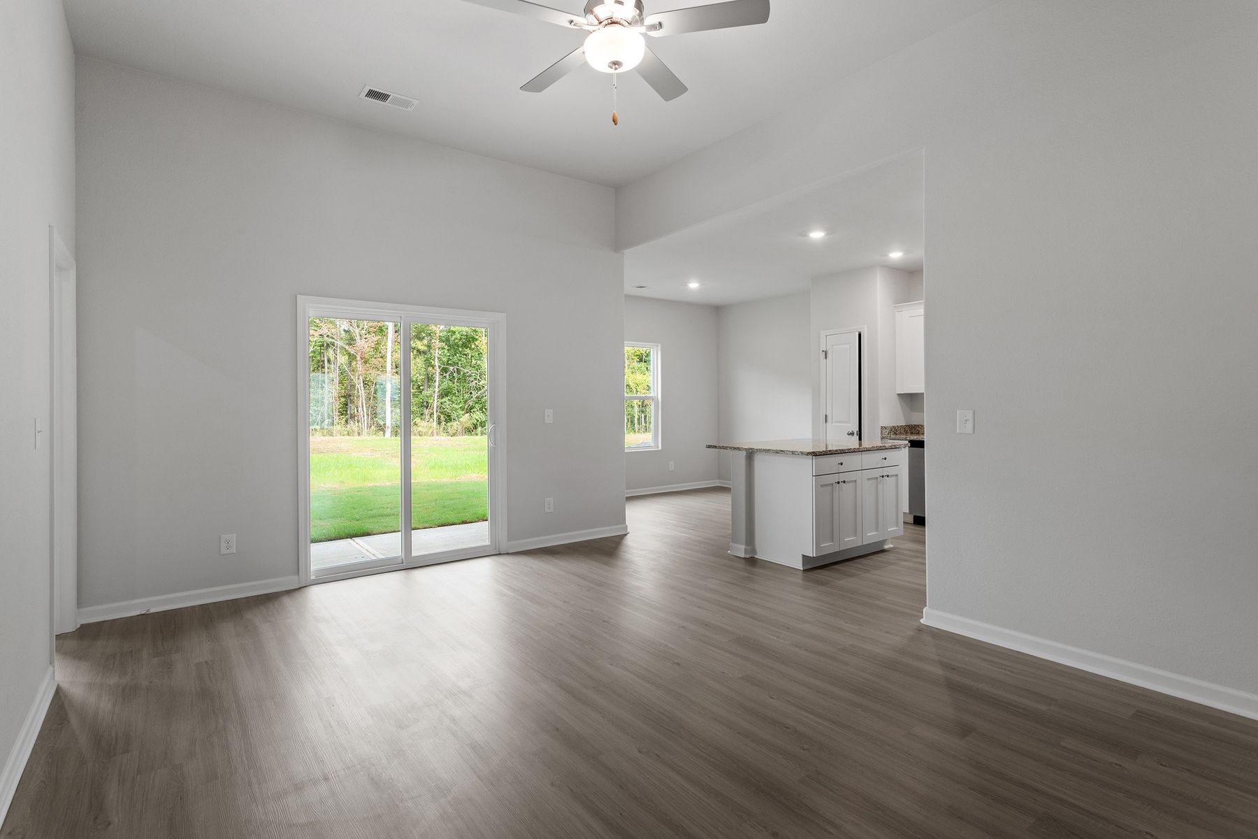 Open-concept floor plan
