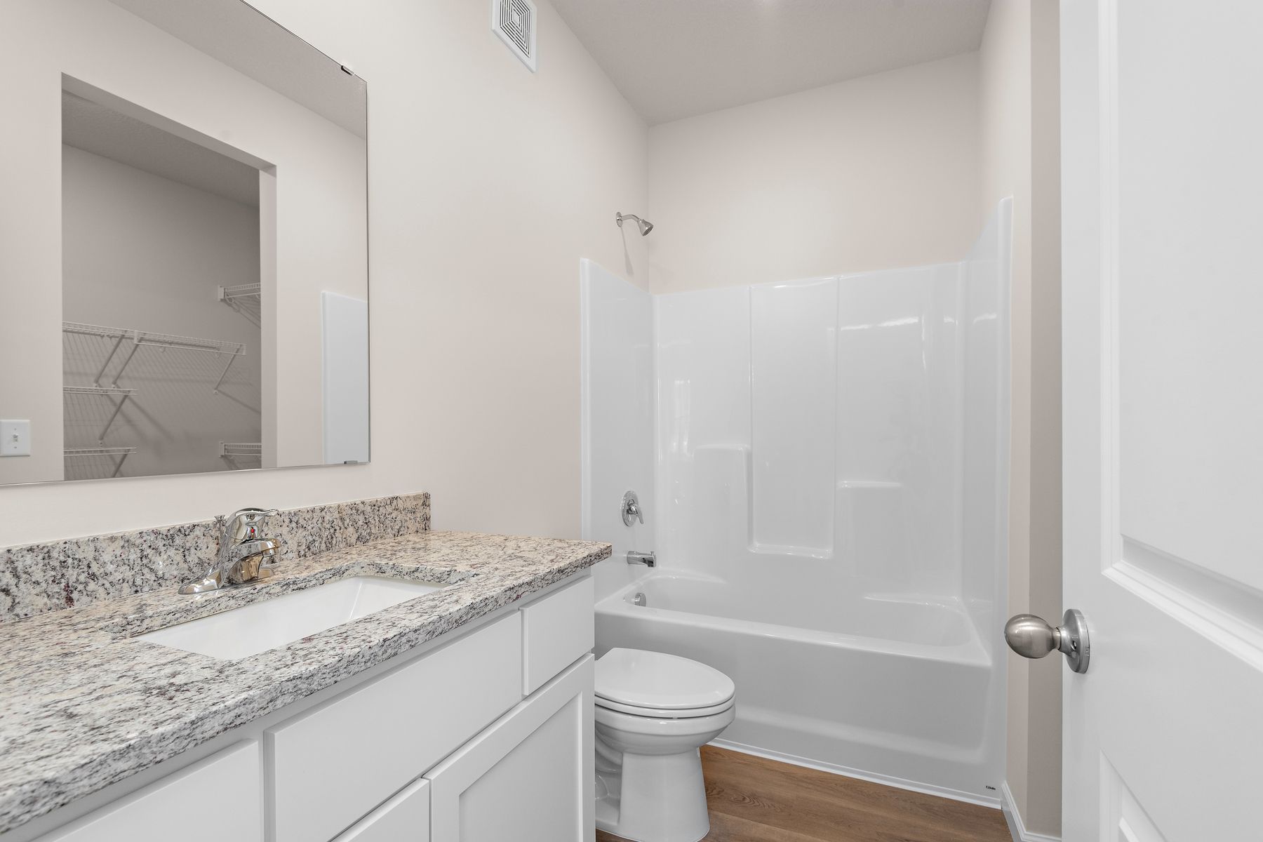 The bathrooms have a tub/shower combo.