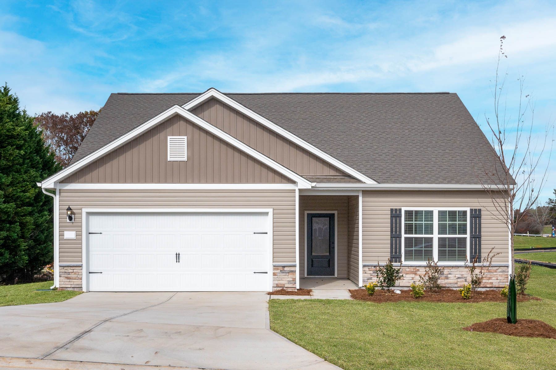 The Aaron has a 2-car garage