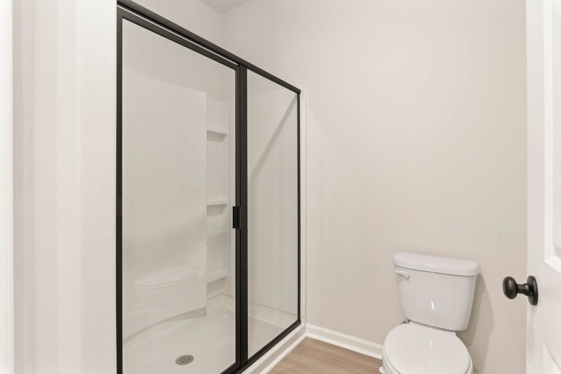 Glass-enclosed shower