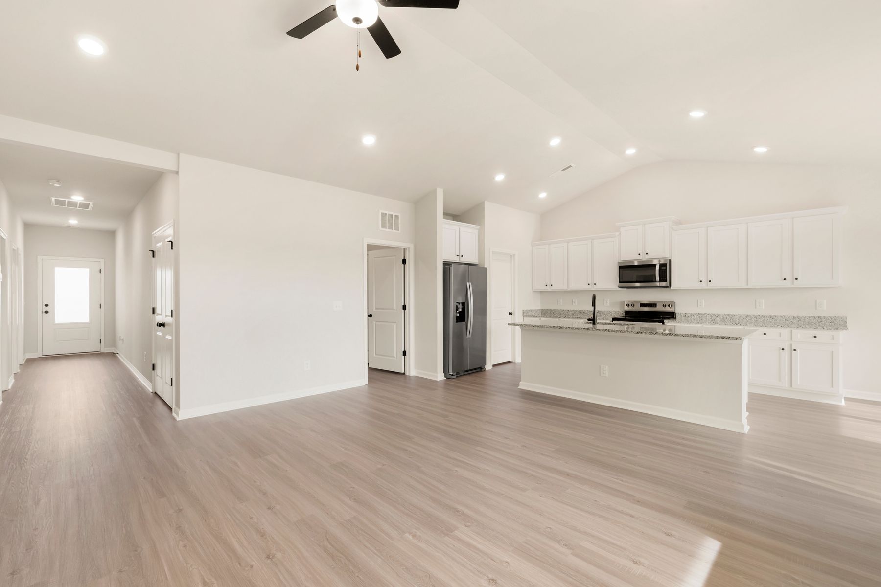 The living area is perfect for hosting!