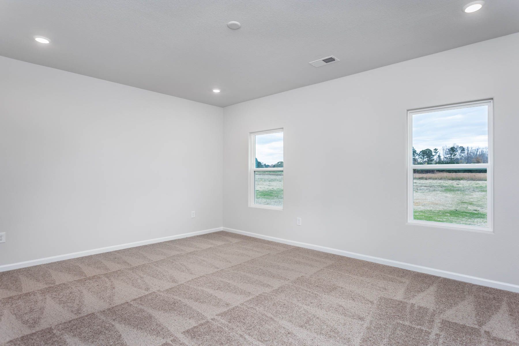 The living room has ample space.