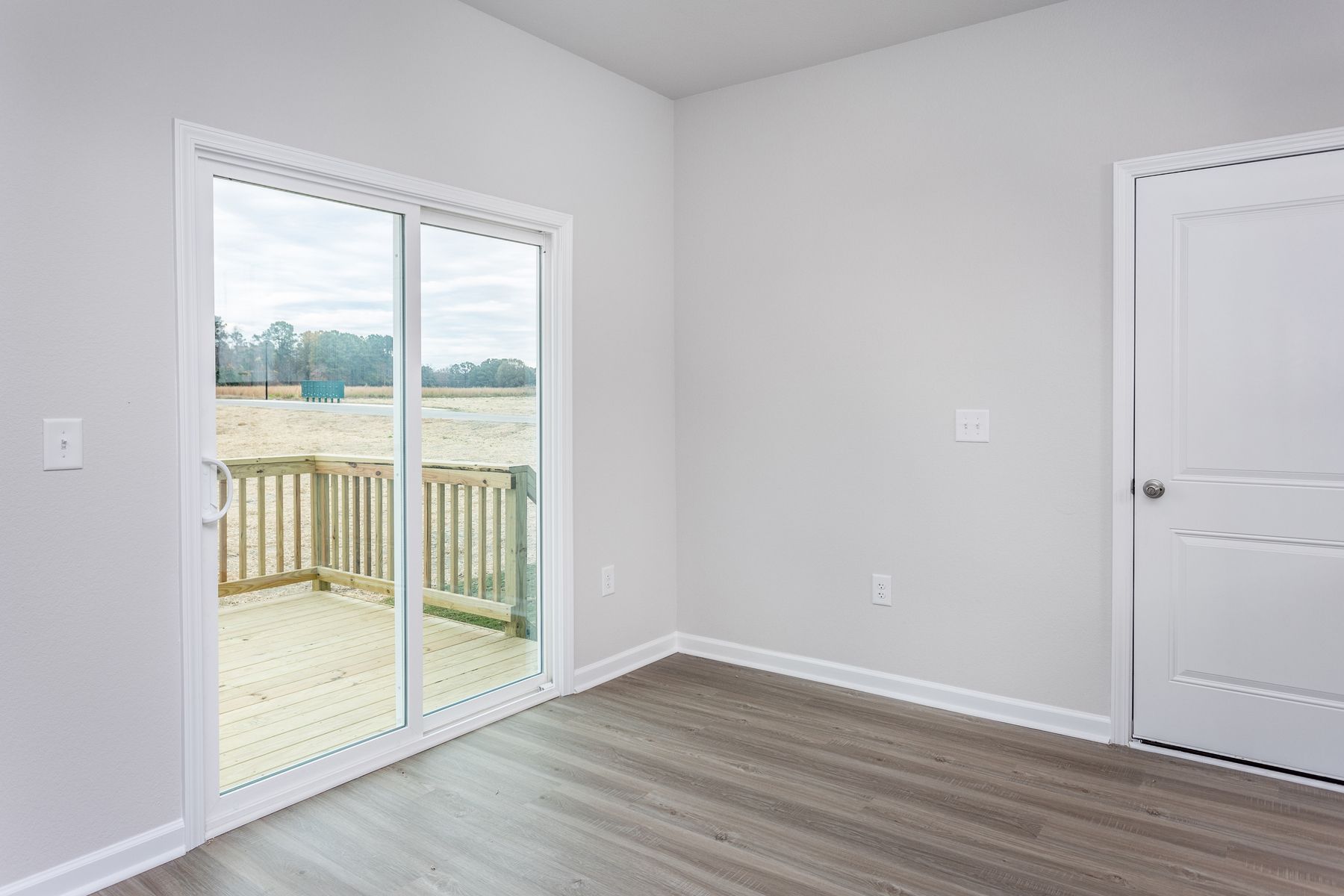 The dining room is off the kitchen