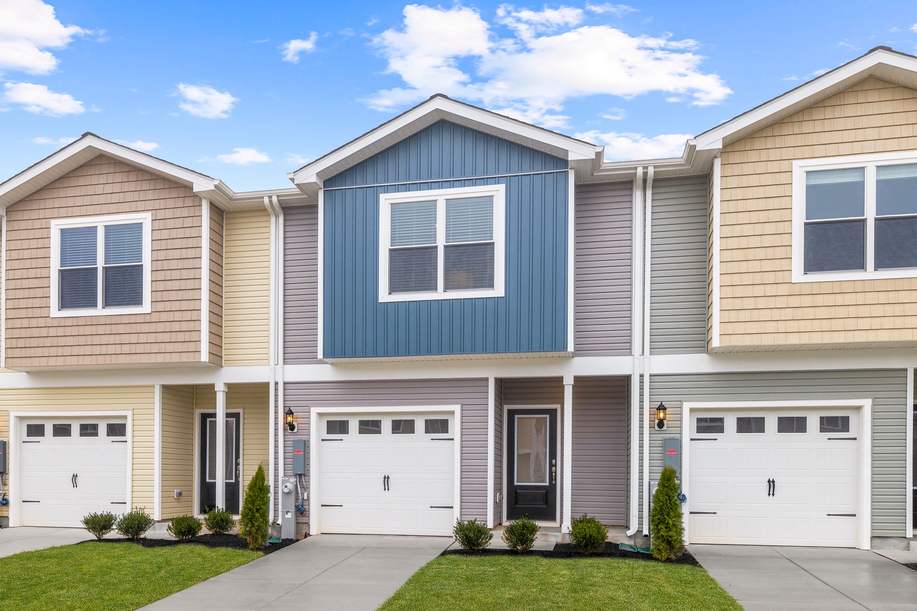 Angled view of the Canton tonwhomes