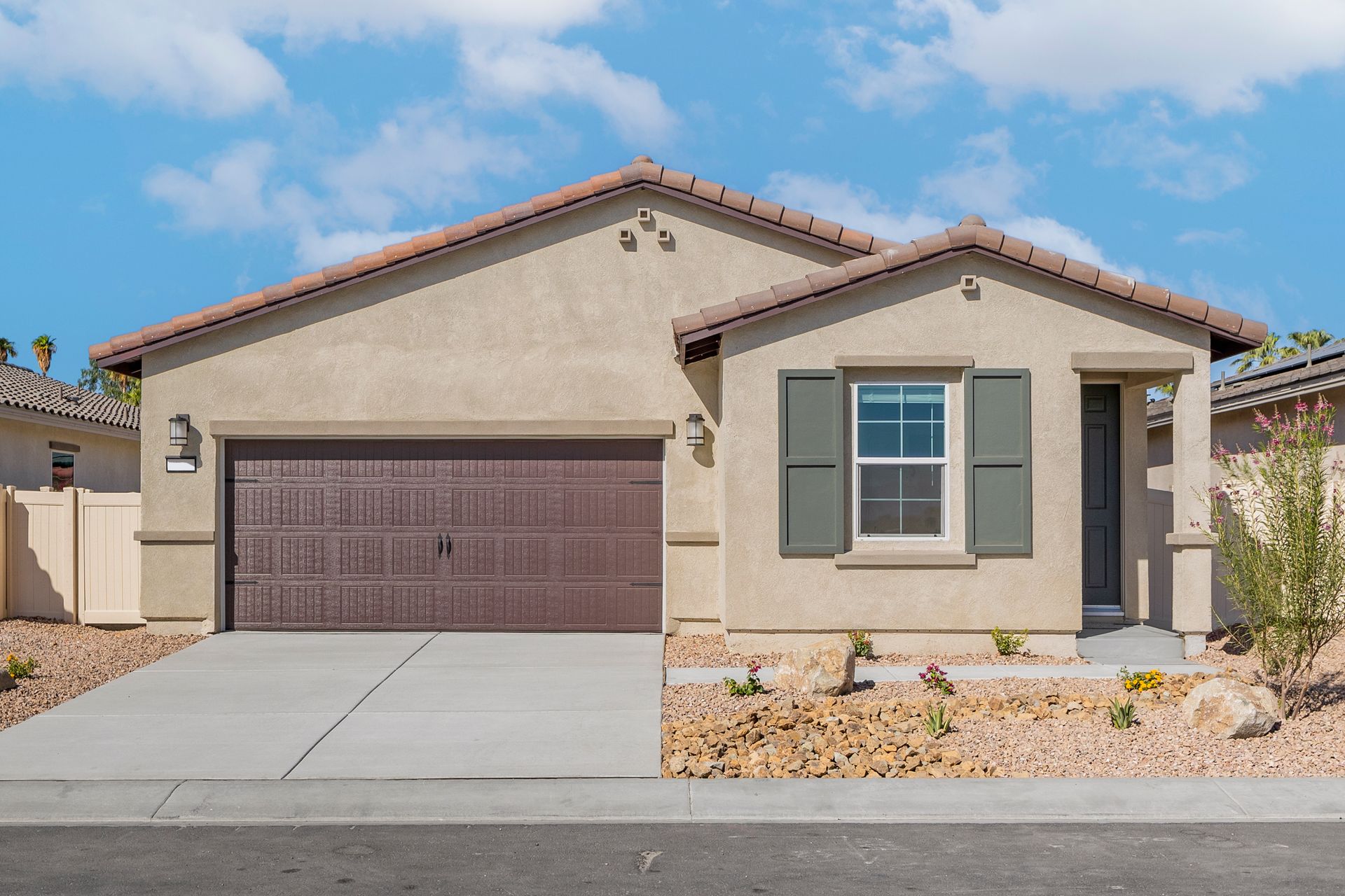The Bayside is a beautiful single story home with stucco.