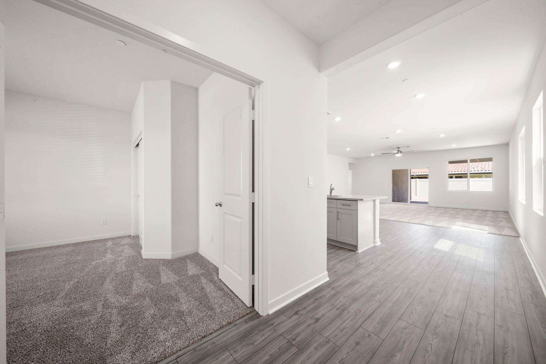 There is an additional bedroom off of the foyer.