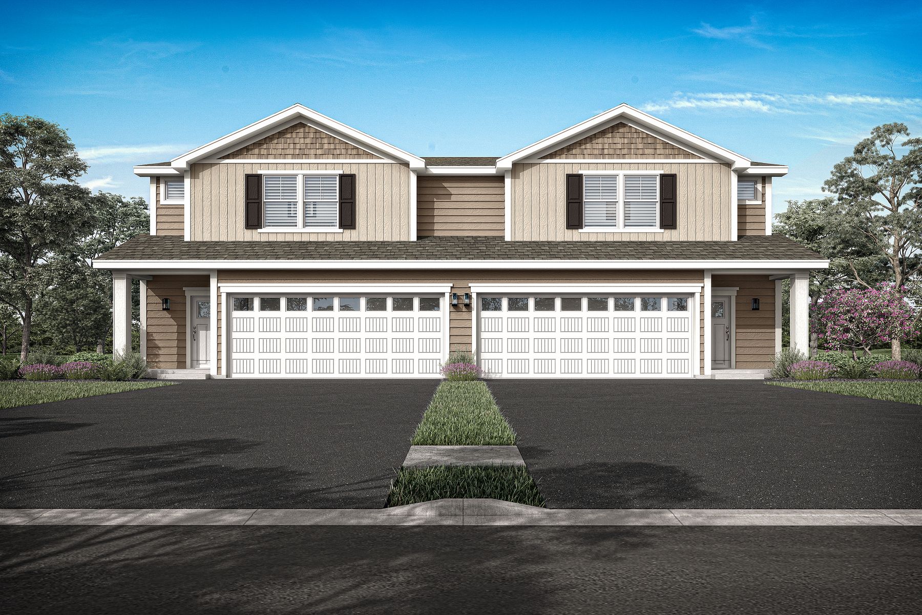 The Foster is a beautiful two story home with siding