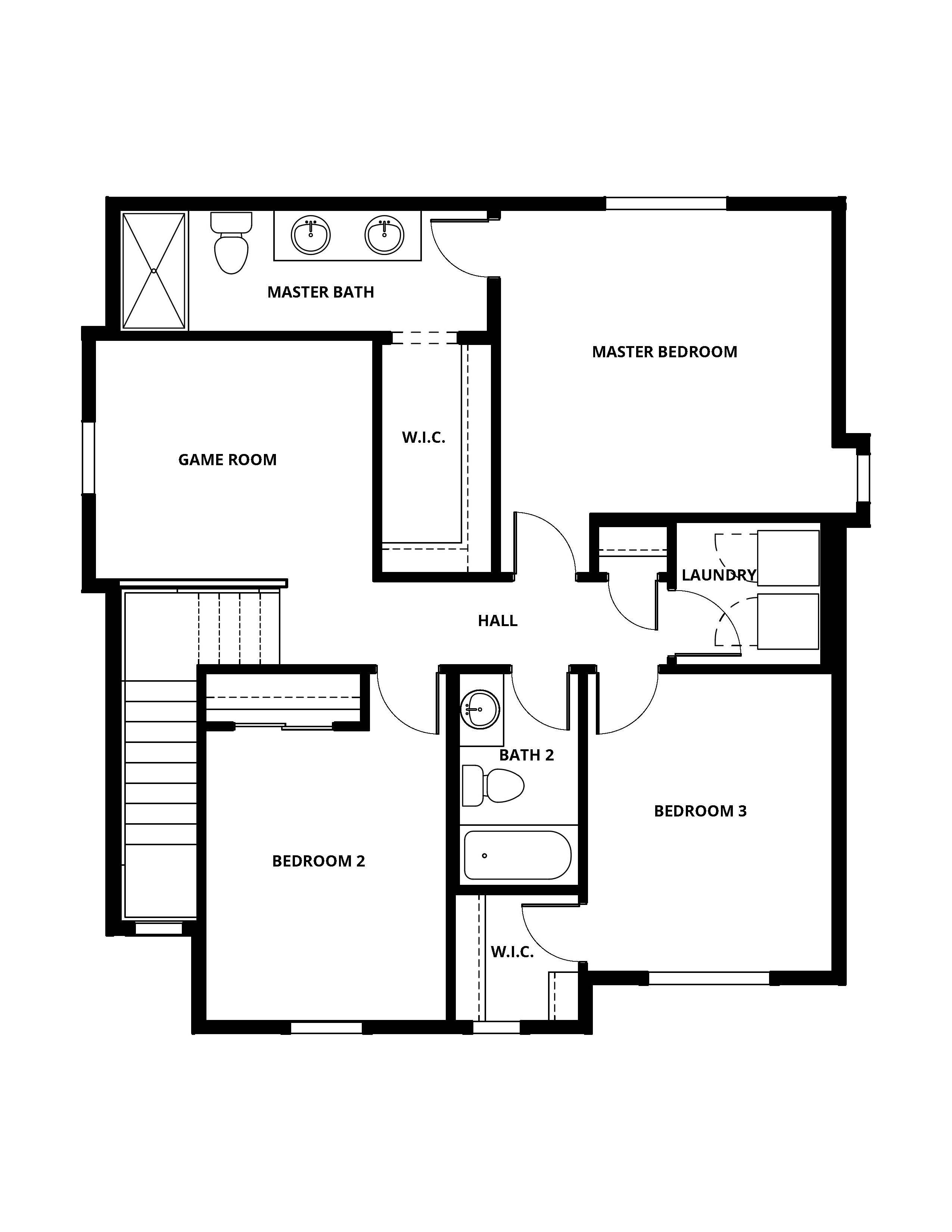 The second floor of the Horizon has the bedrooms.