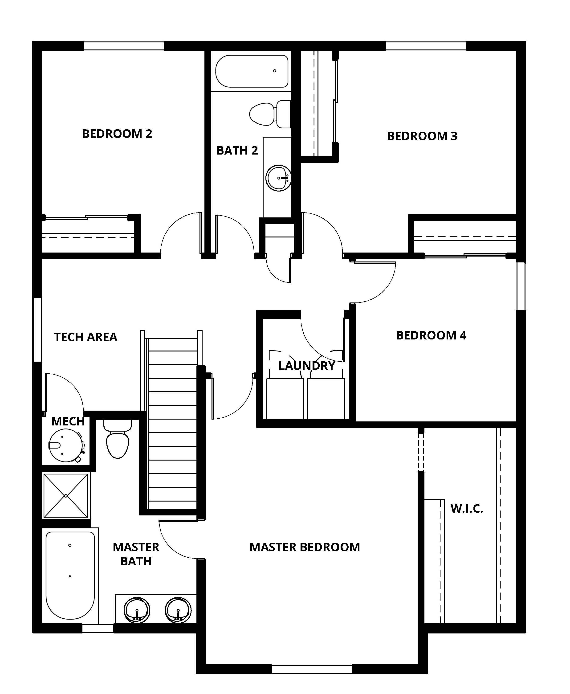 The second floor of the Peak has the bedrooms.