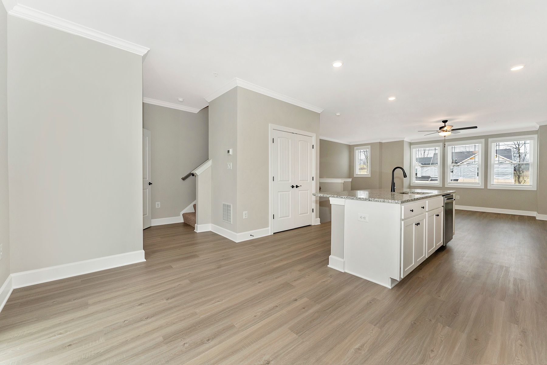 Open-concept floor plan