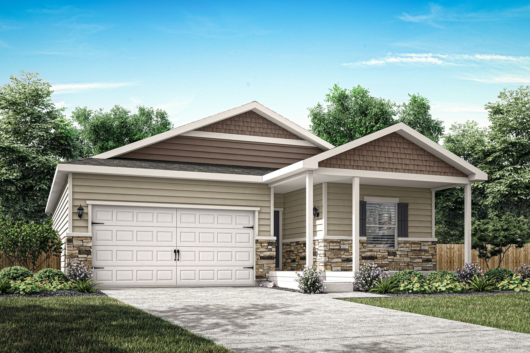 The kitchen appliances come included in this home.