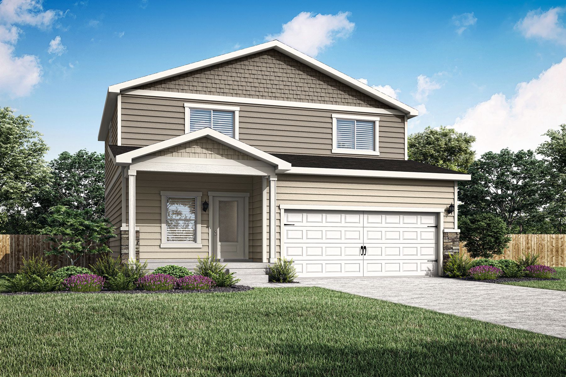 The kitchen appliances come included in this home.